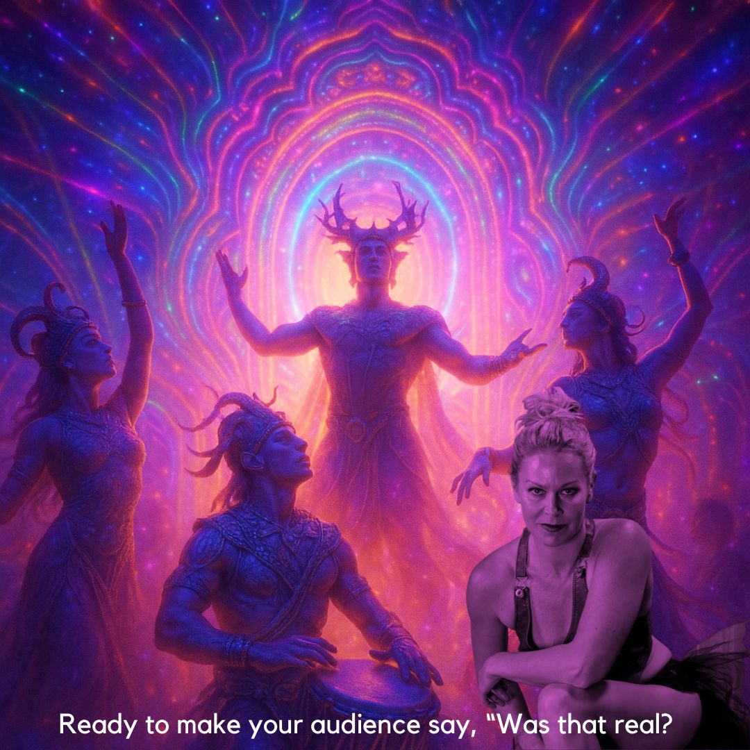 ✨ From 3D to 5D: we don’t just throw parties, we build portals.
Soft-focus lighting, pattern reactive sound, performers that feel like living myths.
Step in, and the room rewires how you sense.
Ready to make your audience say, “Was that real?”
📩 DM PORTAL to design your 5D experience.
#ImmersiveEntertainment #5DEvents #SensoryDesign #Experiential #StellariaCreative