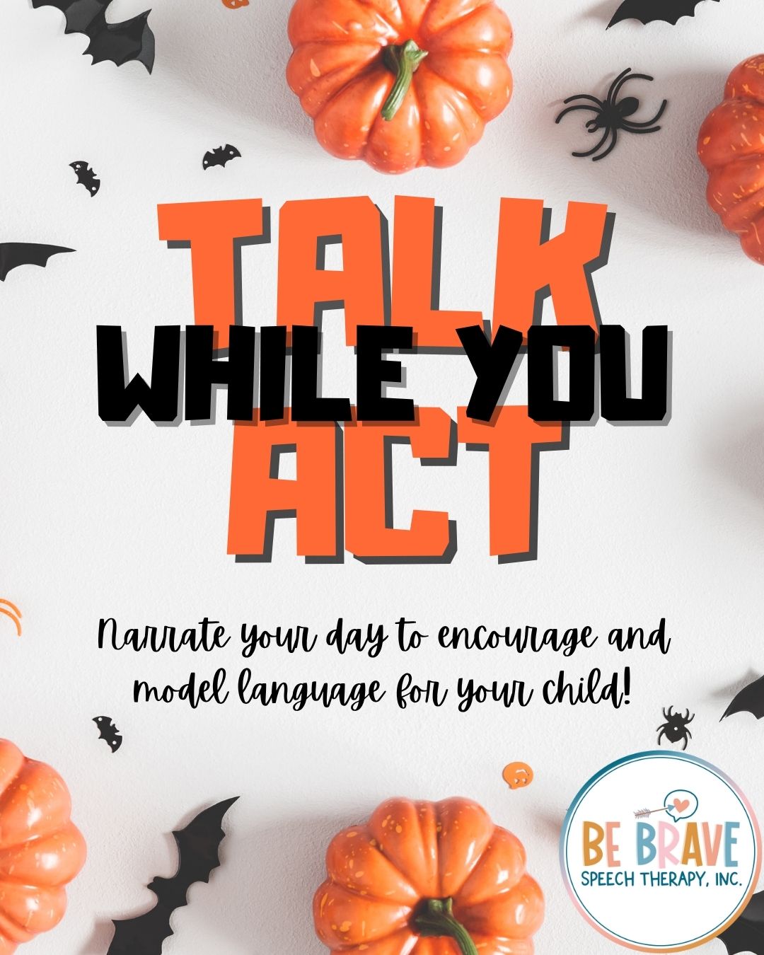 This whole week, I've been posting some cute and fun ways to infuse speech and language into your everyday routines this fall. This one is I feel one of the most powerful!
Narrating everyday activities is a simple but powerful way to help your child build language skills. Describe what you’re doing as you go—whether you're cooking, cleaning, or carving pumpkins 🎃. Little ears are always listening and learning!
#BeBraveSpeechTherapy #escondidomoms #escondidocalifornia #sanmarcosmoms #sanmarcoscalifornia #vistamoms #vistacalifornia #northcountysdmoms #valleycentercalifornia #fallbrookcalifornia #sandiegoslp #SpeechTherapy #SpeechTherapist #SpeechPathologist #PrivatePracticeSLP #pediatricslp #escondidokids #sanmarcoskids #hiddenmeadows #onlinespeechtherapy #earlyintervention #EItips #northcountysdmoms