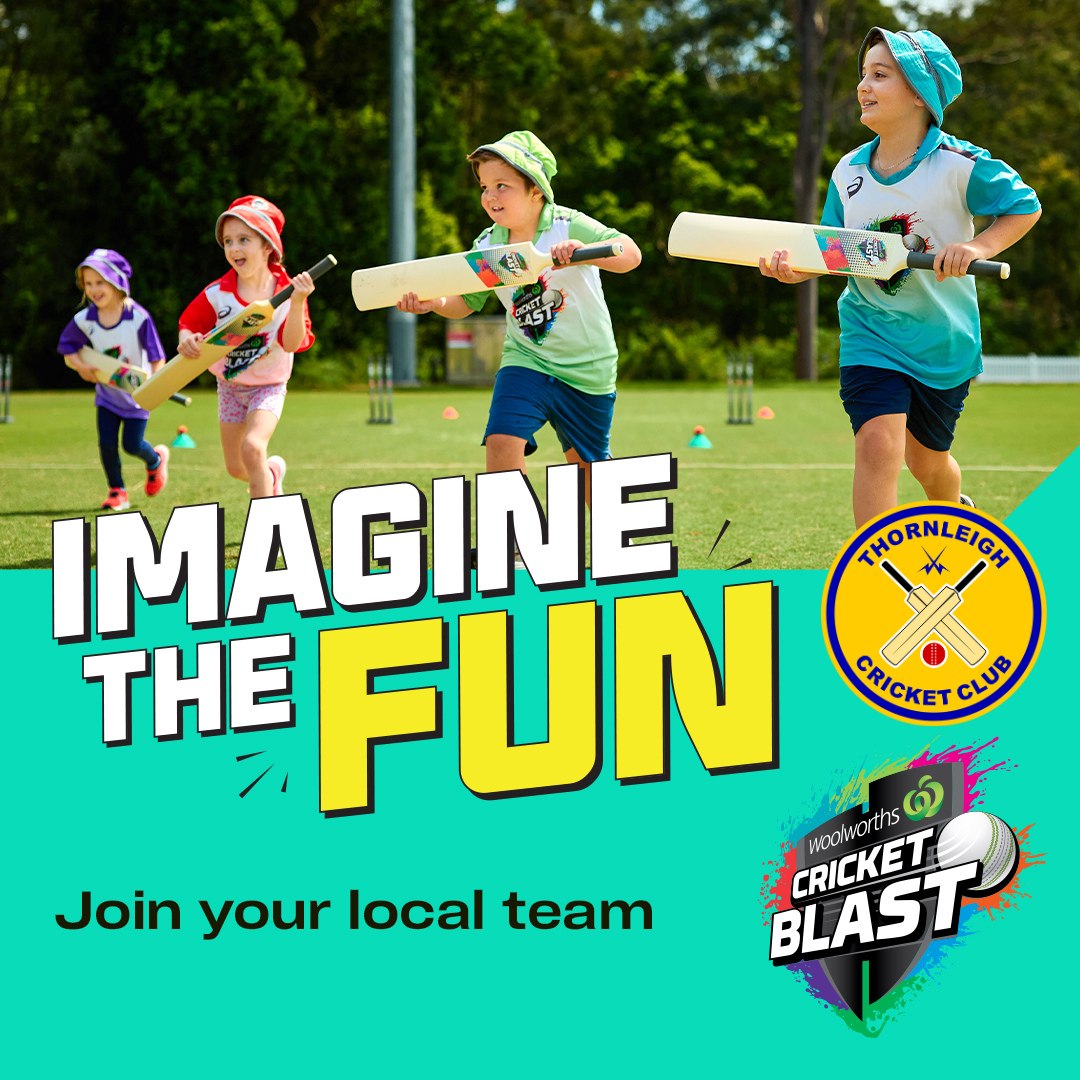 🏏✨Thornleigh’s Favourite Kids Cricket Program is Back in Term 4! 🙌🏏
Got a little one aged 5–8 who’s full of energy?
Cricket Blast is all about fun, friends, and learning first cricket skills — no experience needed, just smiles and excitement! 💛💙
📅 Starts Friday 17th October
🕔 5–6pm
📍 Thornleigh West Public School Oval
🎁 Every registration includes a Cricket Starter Pack! Perfect for practising those new skills at home.
🎉 BONUS: Thanks to our Community Partner Allen and Sheppard Real Estate, you can score $10 OFF your rego with the code D736BAFC (limited time only!).
Register now and kick off their cricket journey! 🙌
👉 thornleighcricket.com.au/cricket-blast
🏏🏏🏏
Thanks as always to our Major Sponsor @alto_mitsubishi_pennant_hills and our Community Partners @magpieswaitara @allenandsheppard and @scooda.creativehub for your huge support of local community cricket.
#PlayCricketforThornleigh #ThornleighCricket #SummerSport #Cricket #thornleigh #westleigh #TforThornleigh #HKHDCA100 #CricketCentenary #CommunityCricket
@cricketnsw
@cricketaustralia
@sixersbbl
@playcricketau
@hkhdca
@thornleighsportsclub