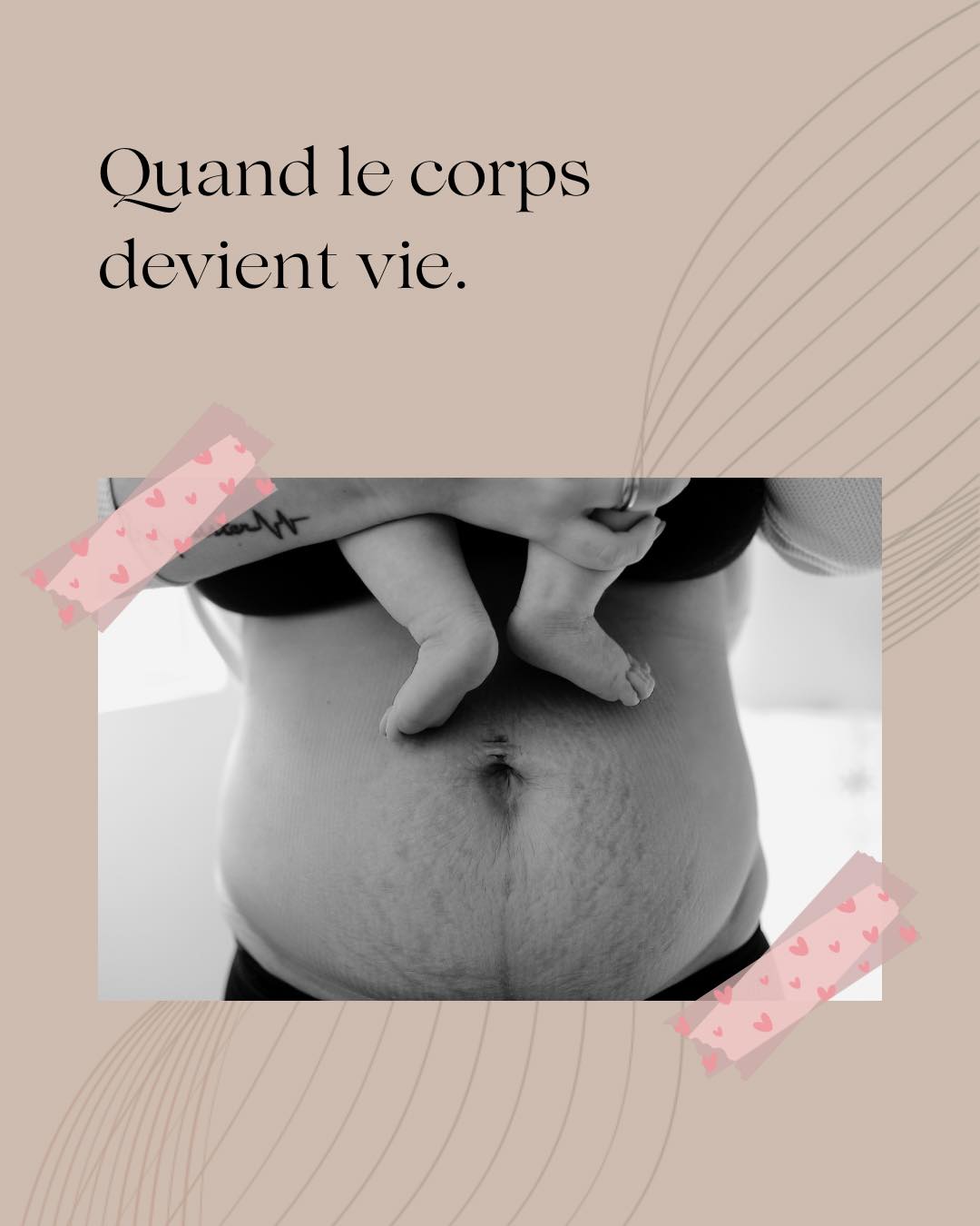Cette idée de post m’est venue après une discussion avec une future maman.
Mais, en réalité, c’est un sujet qui revient souvent au fil de mes accompagnements, de mes rencontres.
Trop souvent, j’entends des femmes dire qu’elles ne se reconnaissent plus.
Qu’elles n’aiment plus ce corps qui change, qui marque, qui s’arrondit…
Et pourtant…
Ce corps donne la vie 💫
Il protège, il porte, il crée.
Et à chaque fois, je me dis à quel point c’est triste.
Triste que la société nous fasse croire qu’un corps qui change perd de sa beauté, alors qu’il est en train d’accomplir quelque chose d’extraordinaire.
Triste que tant de femmes ne voient pas la beauté et la puissance qui s’expriment en elles à ce moment-là.
A mes yeux, (et je suis sûre que beaucoup seront d’accord avec moi) le corps d’une femme en maternité est un corps sacré.
Il mérite admiration, respect et douceur ♥️
Et je ne cesserai de leur répéter.