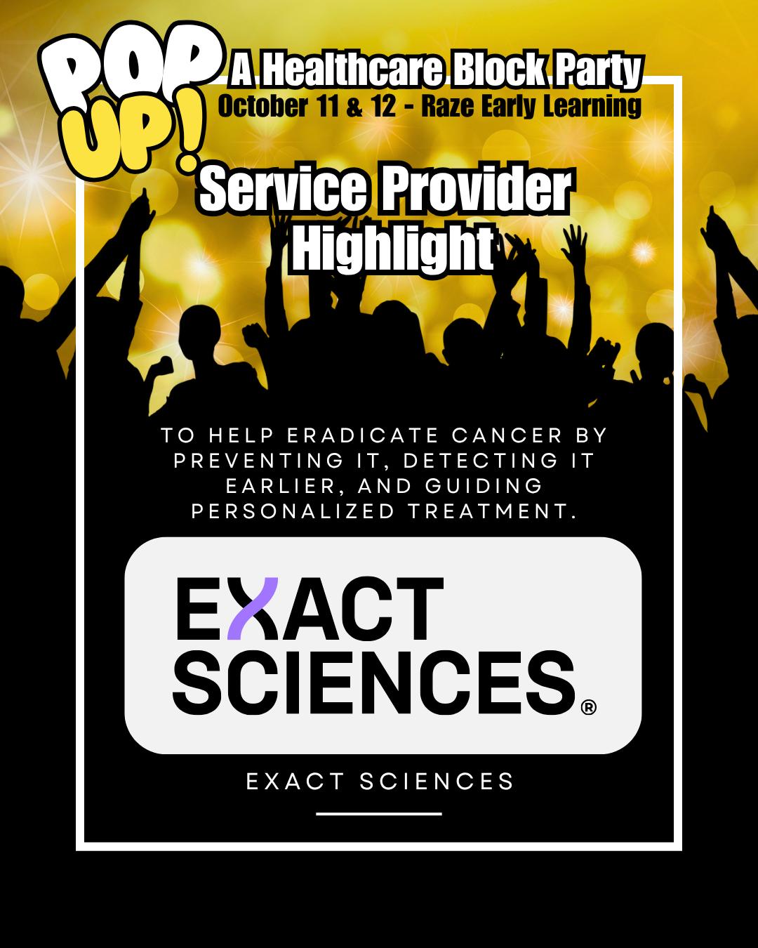 🎉Meet the team powering the block party!
Join us at @razeearlylearning on October 12th and connect with @exactsciences!
✔Providing - Colorectal cancer screening resources and Cologuard test information.
About: Our purpose is to help eradicate cancer by preventing it, detecting it earlier, and guiding personalized treatment.
RSVP to the block party and learn more at www.majirising.org
#MajiRising #spokanewashington #vibesandvitalsigns #community #CommunityHealth #CommunityCare #healthycommunities #heathcare #healing