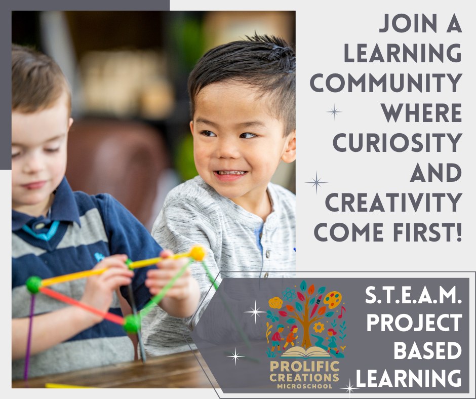 Discover Learning That Inspires!
At Prolific Creation Studios, our P.E.L.L. Microschool turns education into exploration!
Students dive into hands-on, project-based learning that blends Science, Technology, Engineering, Art, and Math (STEAM) with creativity, collaboration, and critical thinking.
💡 Small class sizes = big opportunities for individualized learning
🎯 Real-world projects that make concepts come alive
🤝 A supportive, creative community for curious minds
Give your child a place to build, create, and discover their potential — one project at a time.
📍 Located in Tucson, AZ
📅 1- or 2-day options available
🌐 Learn more or schedule a visit: https://www.prolificcreations.org/product-page/2-day-week-prolific-creations-microschool