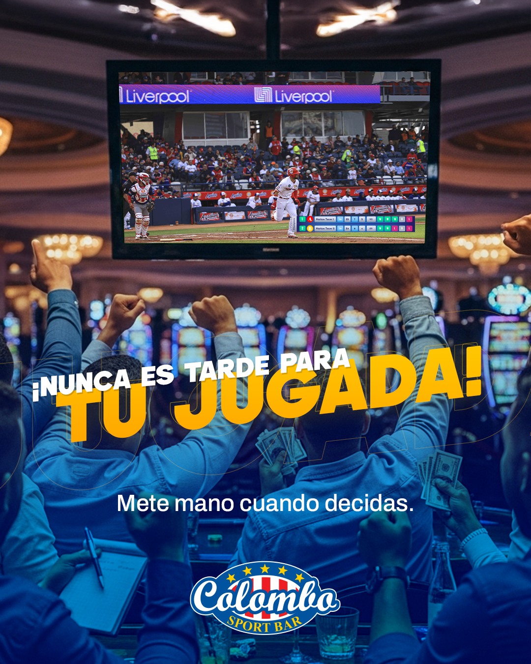 ¡QUE PALO! Sólo en Colombo puedes ligar jugadas en vivo con partidos que no han comenzado, creando parlays con más chances de ganar. 💥🤑
¿Qué esperas pa' hacer tu jugada?
#ColomboSportBar #Parlays