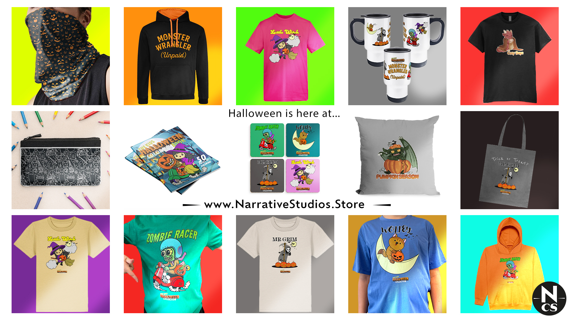🎃 Spooky Season Just Got Stylish! 👻
At Narrative Studios, we help brands come alive through Print-On-Demand merchandise — no stock, no stress, just storytelling you can wear.
This Halloween, we’re showcasing two of our favourite creative partners:
🧙♀️ The Kids Halloween Collection — with Mr Grim, Zombie Racer, Wolfey & Little Witch keeping the spooky spirit alive for little monsters everywhere.
🖤 Fantasy Artist Beth Harding — featuring her hauntingly beautiful artwork on tees, and homeware.
Perfect for grown-ups wrangling sugar-charged kids on trick-or-treat duty, or for young ghouls who want to keep the magic going all season long.
🖍️ Bonus treat: our Halloween colouring book — previously only on Amazon — is now discounted for a limited time exclusively at www.narrativestudios.store
🎃 Browse the full collection, support local creators, and wear your story this Halloween.
👉 Shop the Halloween Collection now
https://narrativestudios.store/collections/halloween