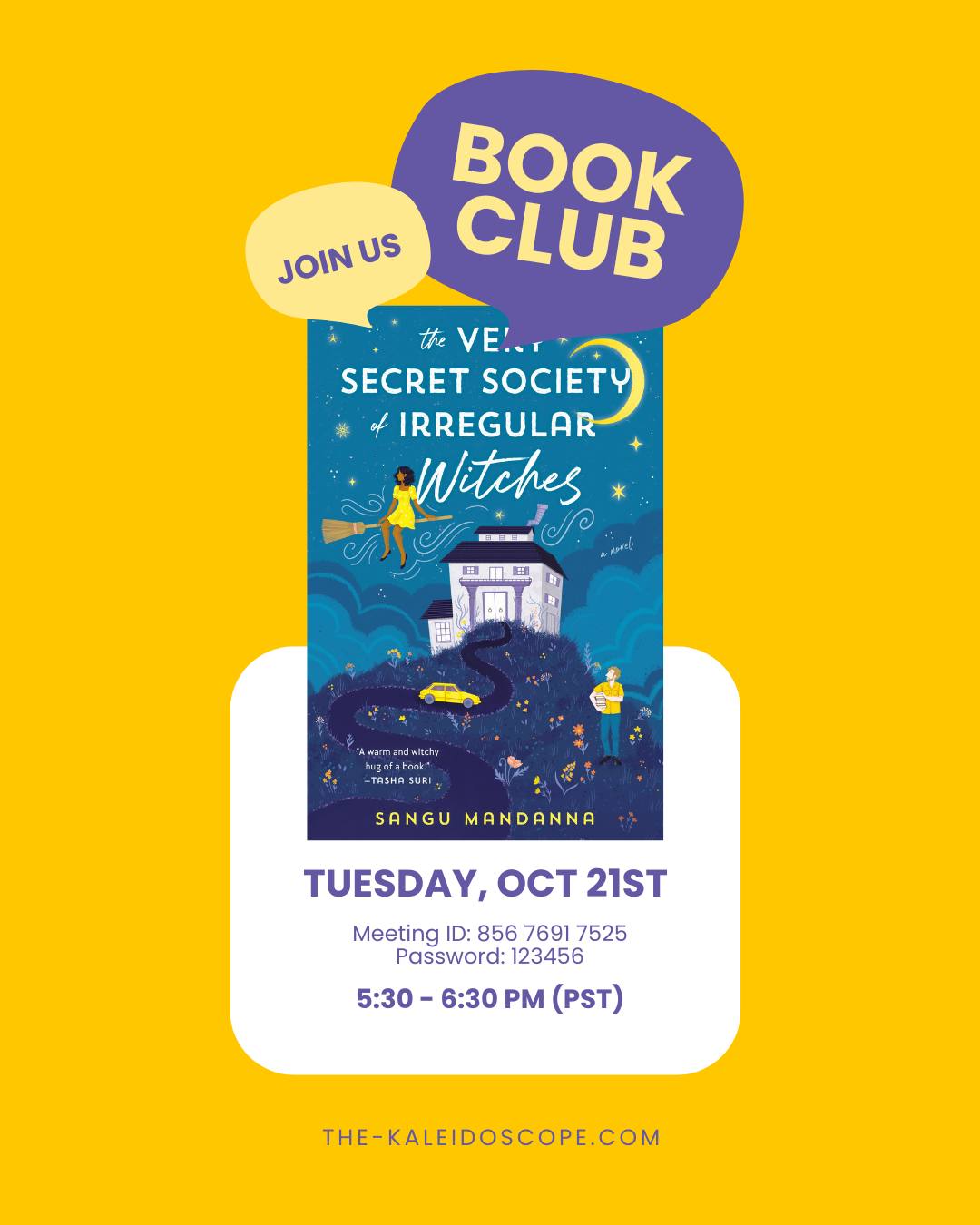 📚 Come join us for our upcoming book club where we will discuss "The Very Secret Society of Irregular Witches" by Sangu Mandanna.
"As one of the few witches in Britain, Mika Moon knows she has to hide her magic, keep her head down, and stay away from other witches so their powers don't mingle and draw attention. And as an orphan who lost her parents at a young age and was raised by strangers, she's used to being alone and she follows the rules...with one exception: an online account, where she posts videos pretending to be a witch. She thinks no one will take it seriously.
But someone does. An unexpected message arrives, begging her to travel to the remote and mysterious Nowhere House to teach three young witches how to control their magic. It breaks all of the rules, but Mika goes anyway, and is immediately tangled up in the lives and secrets of not only her three charges, but also an absent archaeologist, a retired actor, two long-suffering caretakers, and...Jamie. The handsome and prickly librarian of Nowhere House would do anything to protect the children, and as far as he's concerned, a stranger like Mika is a threat. An irritatingly appealing threat.
As Mika begins to find her place at Nowhere House, the thought of belonging somewhere begins to feel like a real possibility. But magic isn't the only danger in the world, and when a threat comes knocking at their door, Mika will need to decide whether to risk everything to protect a found family she didn't know she was looking for...."
We hope to see you there!
#BookOfTheMonth #MonthlyReads #BookClub #OctoberReads #TheSecretSocietyofIrregularWitches