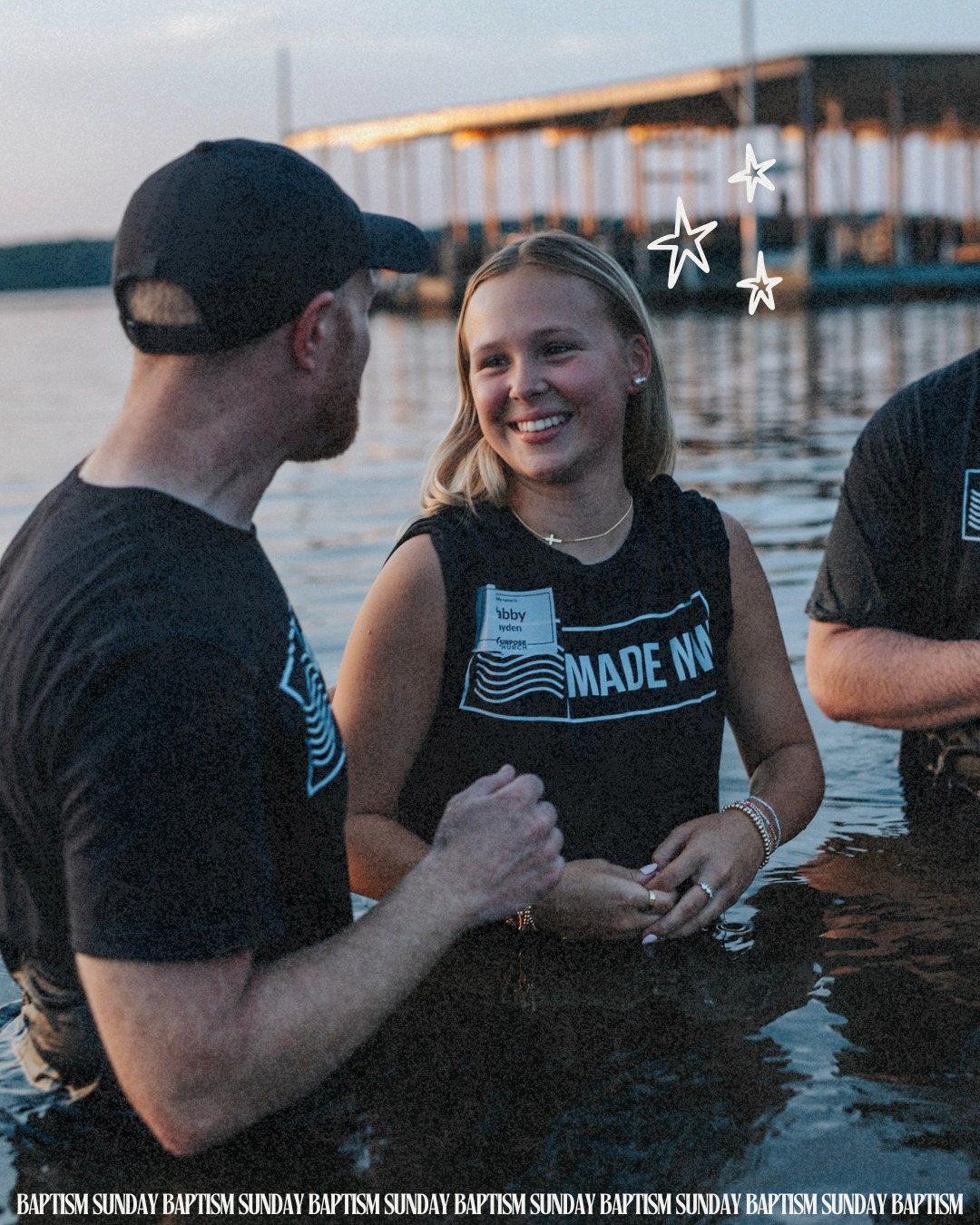 FLASHBACK TO LAKE BAPTISM
-
This summer, we had dozens of people go public with their faith in baptism! And this Sunday, we are doing it at THE LOT!
-
Ready to go public with your faith? Click the link in our bio to register or just show up on Sunday!