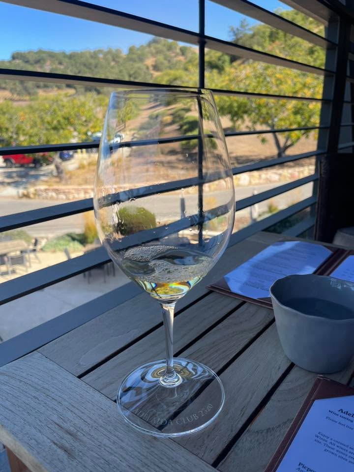 Wine tasting today and incredible dinner last night. A new grape varietal for me - Picpoul Blanc. Yummy!!!!