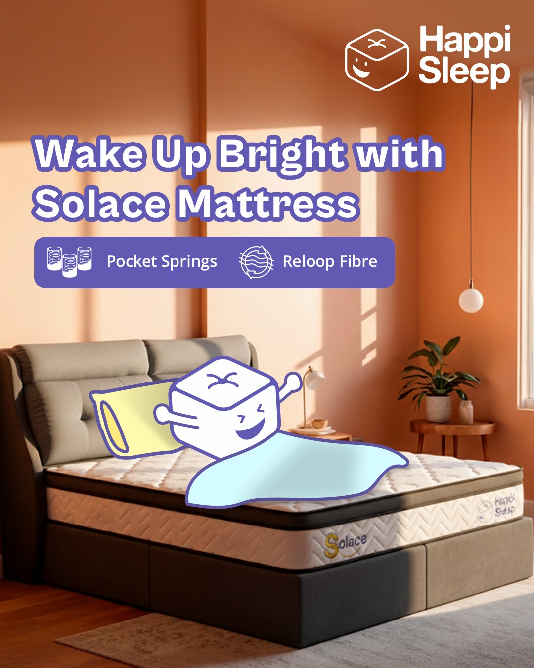 Tired of every little toss shaking your dreams? 😴
Solace Mattress has your back! Pocketed springs hug your body and keep motion to a minimum, while Reloop Fibre adds the touch of soft, sustainable comfort you’ll love. 💛
Sleep better, live brighter — check out Solace Mattress at your nearby Happi Sleep today!
#HappiSleep #DreamWithUs