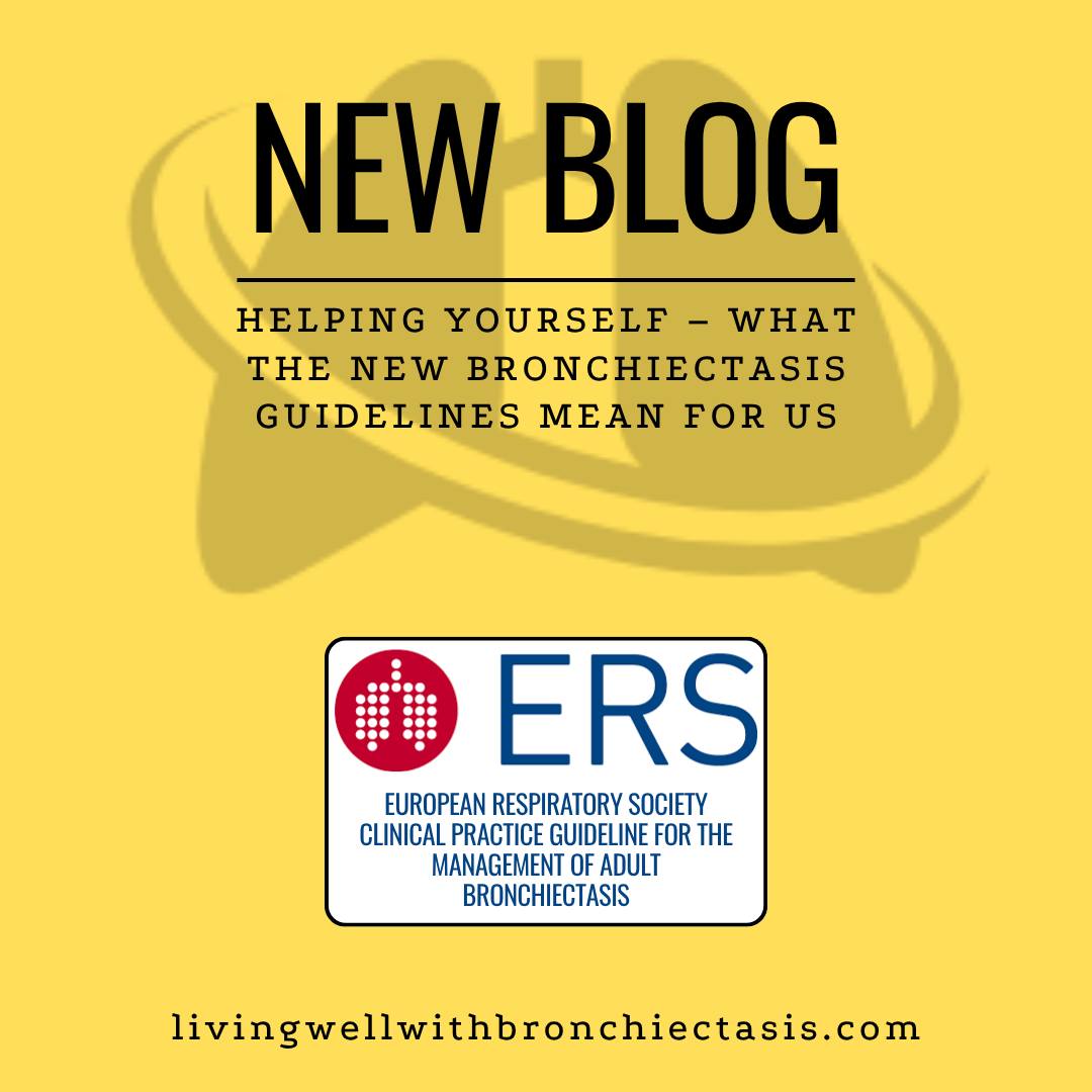 The European Respiratory Society have released shiny new bronchiectasis guidelines.
The new advice actually makes sense. It’s about real life, flexibility and finding what works for you. Not the picture-perfect version of you — the actual you. They put the person at the centre of care, not just the condition.
I’ve written a short blog to break it down:
👉 https://www.livingwellwithbronchiectasis.com/post/helping-yourself-what-the-new-bronchiectasis-guidelines-mean-for-us
#Bronchiectasis #LivingWellWithBronchiectasis #LungHealth #ERSGuidelines #ChronicIllnessCommunity #PatientPerspective
@EuropeanRespiratorySociety @EuropeanLungFoundation @EMBARCnetwork @AsthmaAndLungUK @europeanrespiratorysociety @european_lung European Lung Foundation Lung Health Foundation