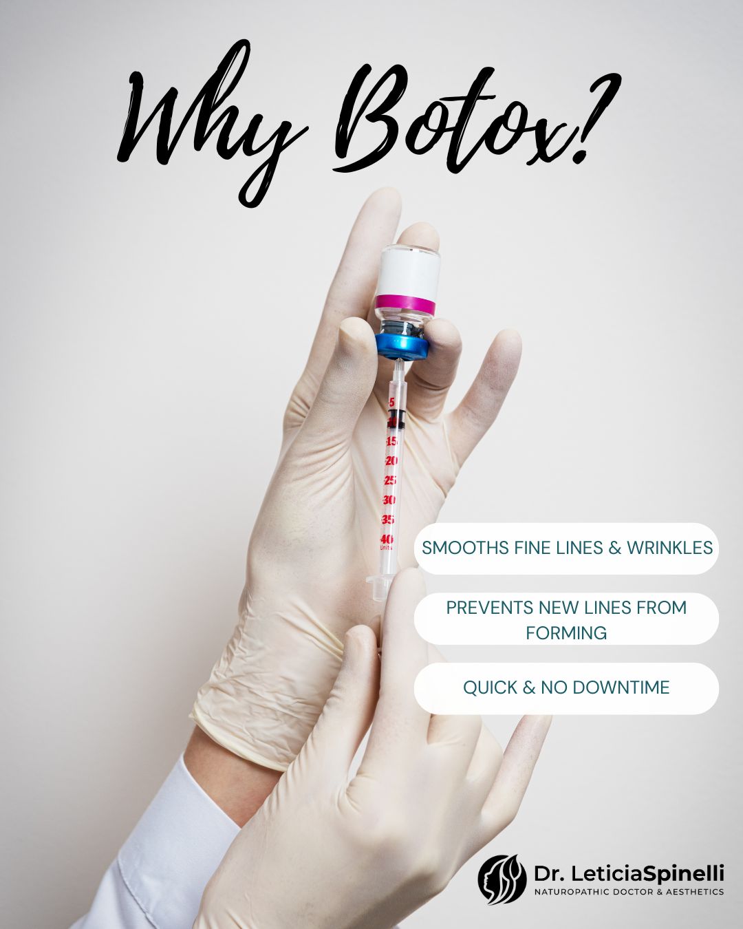 💉 Why Botox? Here are 3 reasons we love it:
1️⃣ Smooths fine lines & wrinkles – Gently relaxes facial muscles for a refreshed, youthful look.
2️⃣ Prevents new lines from forming – Regular treatments help keep expression lines from deepening over time.
3️⃣ Quick & no downtime – The treatment takes only a few minutes, and you can go right back to your day!
Confidence in every expression
Book today your appointment !
📍Dr Leticia Spinelli
#WhyBotox #BotoxBenefits #GlowWithConfidence #YouthfulSkin #Aesthetics #drleticiaspinelli #NaturalResults