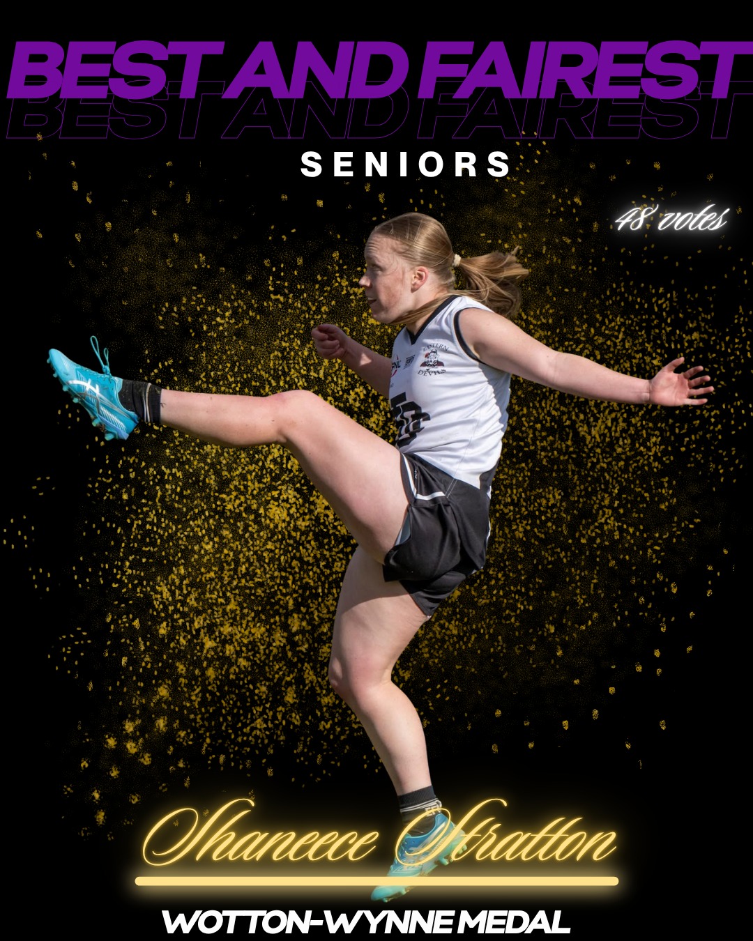 Congratulations to our 2025 Premier Division award winners!
Best & Fairest - Shaneece Stratton
Runner up Best & Fairest - Olivia Aing
Leading Goal Kicker - Chloe Hunt
Coaches Award - Kerryl Sugumar
Most Improved - Taelyn Ross
Best First Year Player - Jacinta Frawley