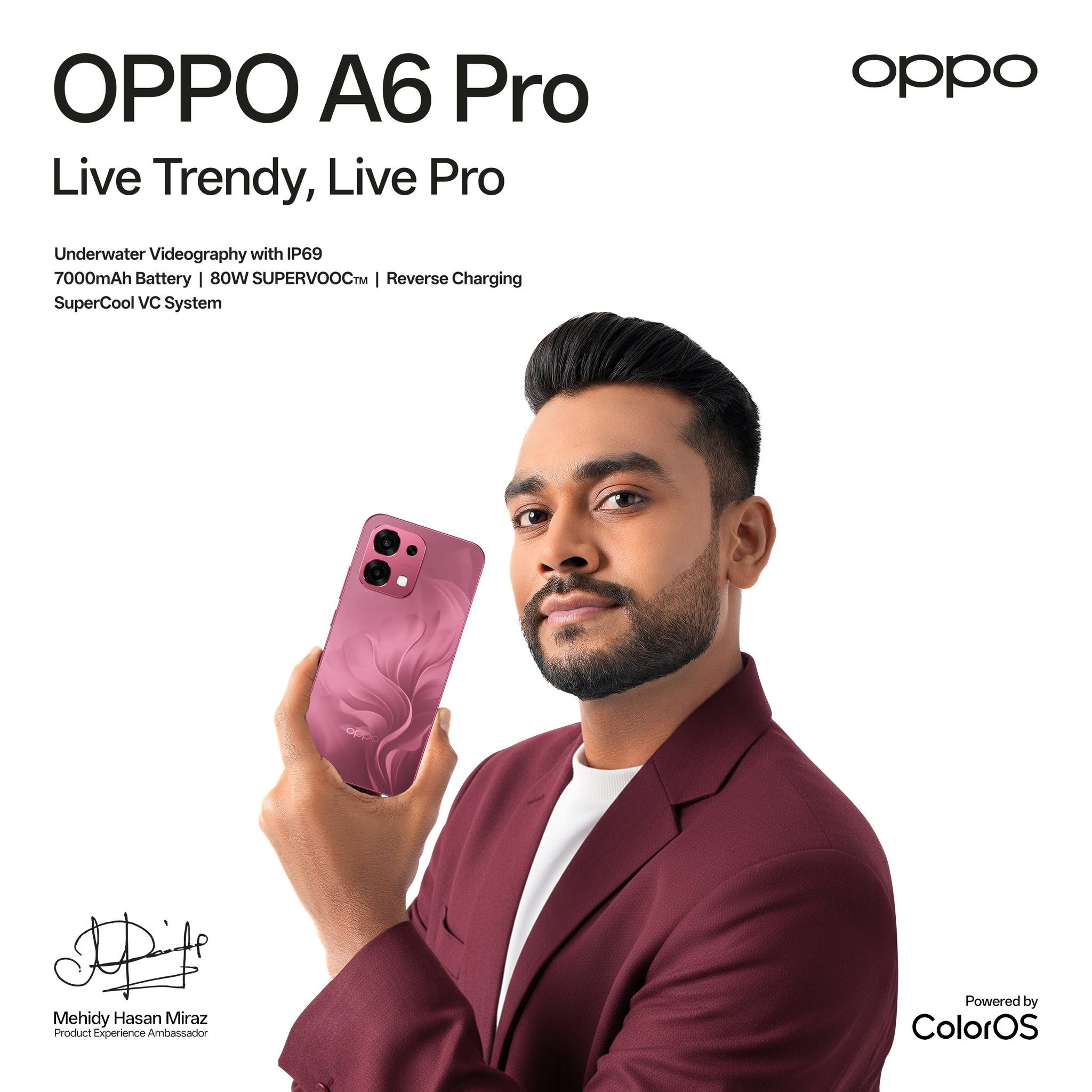 Client: OPPO
Campaign: OPPO A6 Pro
Featuring: Mehidy Hasan Miraz
Photography: Sharif Ahmed
Agency: Analog Advertising
