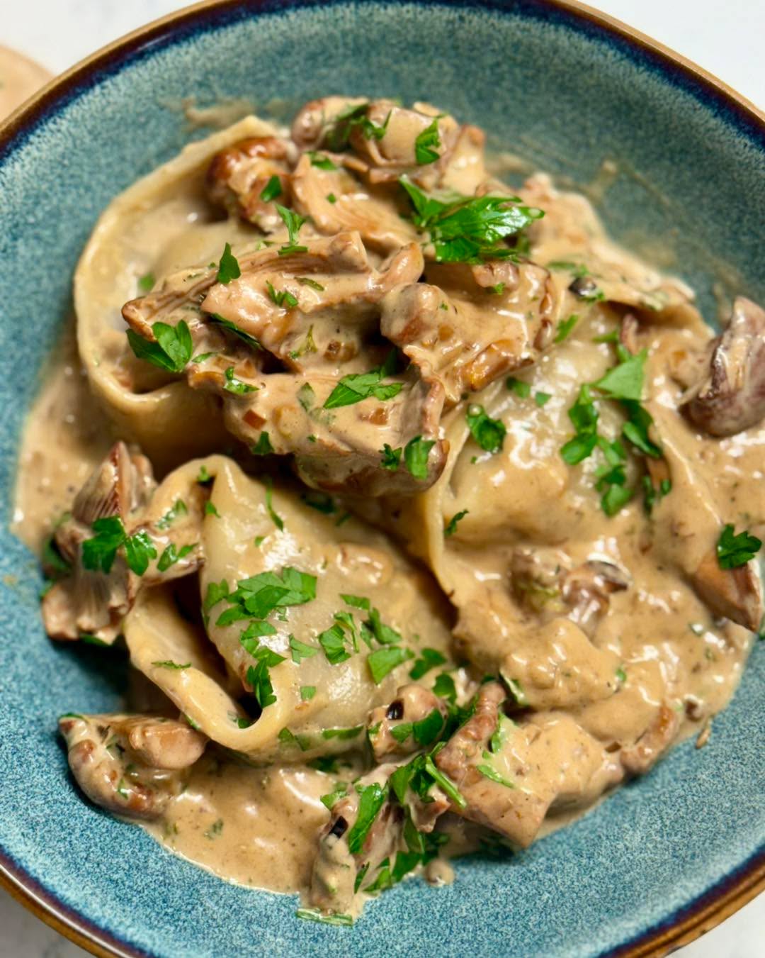 When homemade chanterelle cream sauce meets Mazzaro’s Short Rib and Ricotta Tortelloni = winner winner Italian dinner