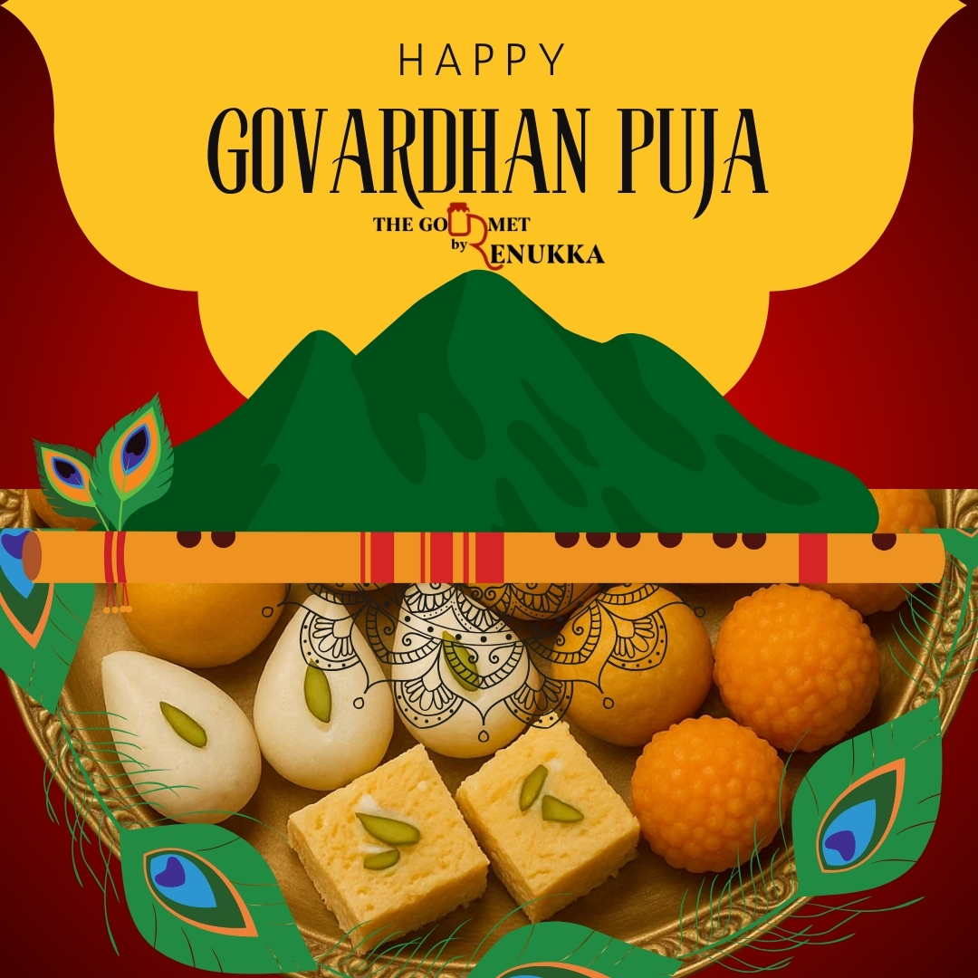 On this auspicious occasion of Govardhan Puja, let’s come together to celebrate love, gratitude, and of course, amazing food! Join us at the Gourmet by Renukka for a culinary experience that honors this beautiful tradition. 🌟🥳 What are you most thankful for this year? #GovardhanPuja #FoodieFestivities #GourmetByRenukka