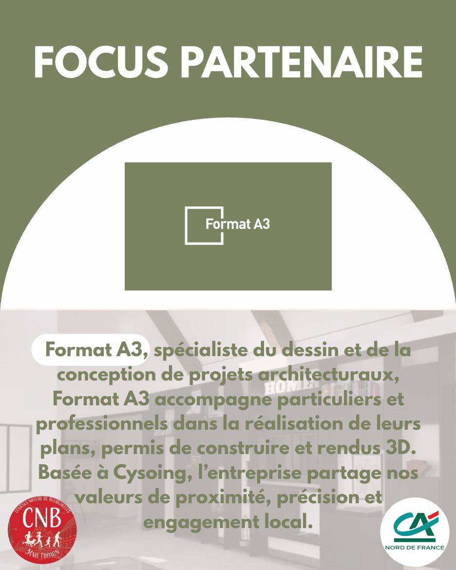 FOCUS PARTENAIRE 🏠📐
Partenaire de vos projets de constructions, FORMAT A3 vous apporte un conseil de professionnel et une expertise reconnue.
Ces architectes de talent vous accueillent à Cysoing et accompagnent tant les particuliers que les professionnels.
Merci FORMAT A3 pour votre soutien !
#CNB #coursesnaturedebourghelles #focuspartenaires