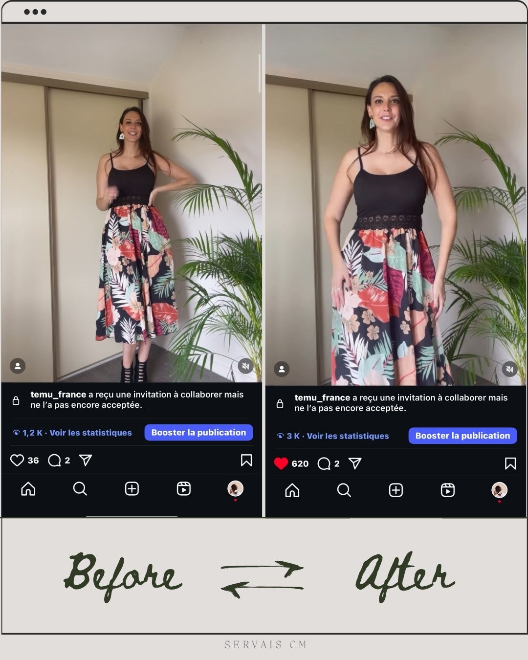 🚀 Avant / Après : la preuve en chiffres ! 🚀
De 36 ❤️ à 620 ❤️ — une visibilité multipliée grâce à une stratégie de contenu efficace signée Servais CM ! 💪
Création de visuels percutants, gestion optimisée des publications et choix des bons hashtags… tout compte pour faire décoller votre engagement sur Instagram 📈
✨ Vous aussi, boostez votre présence en ligne avec une communication qui attire, engage et convertit !
#AvantAprès #BoostDeVisibilité #RéseauxSociaux #CommunityManagement #ServaisCM #StratégieDigitale #Engagement #SocialMediaSuccess