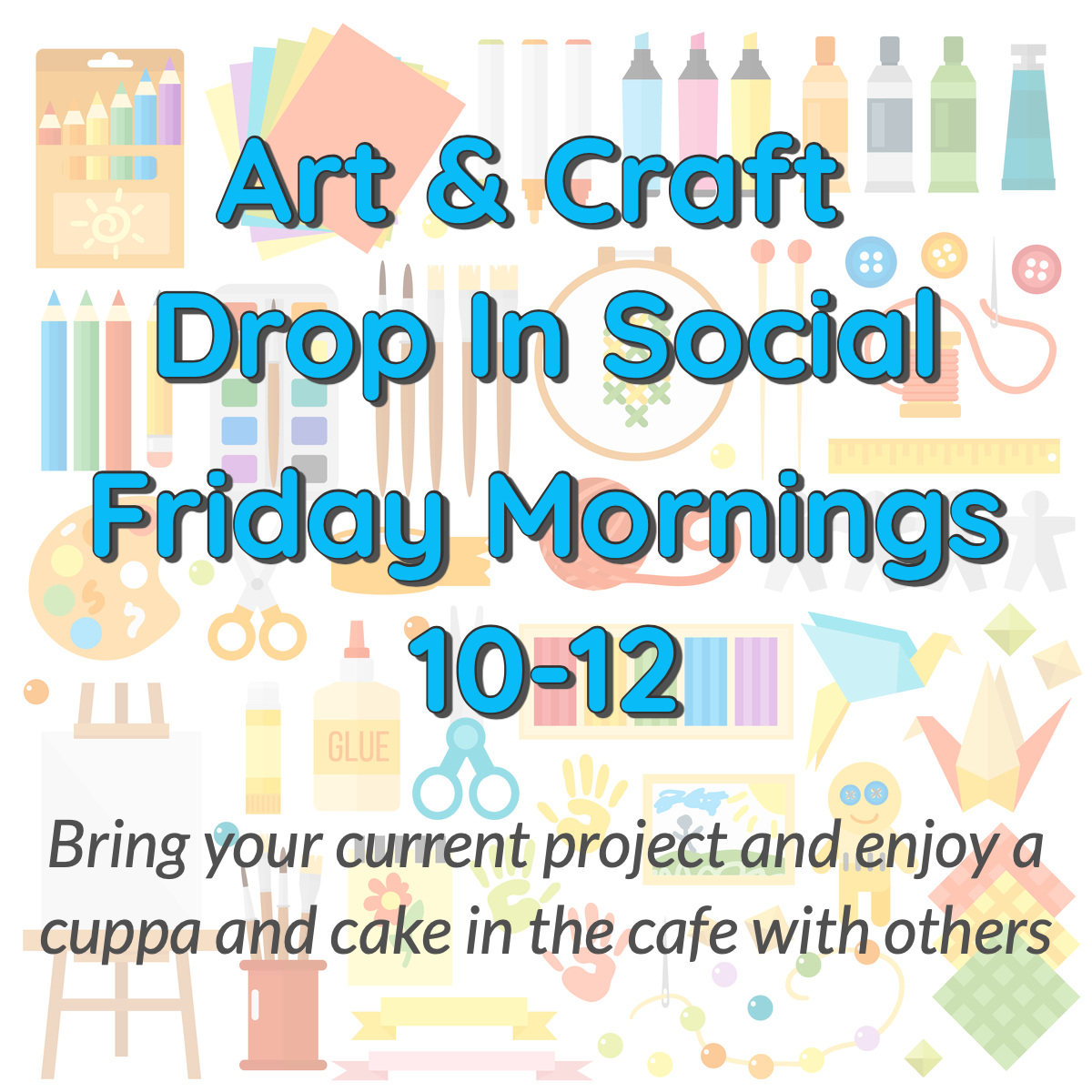 Come along in the morning. There will probably be cake.
#artandcraft #community #lovehorbury