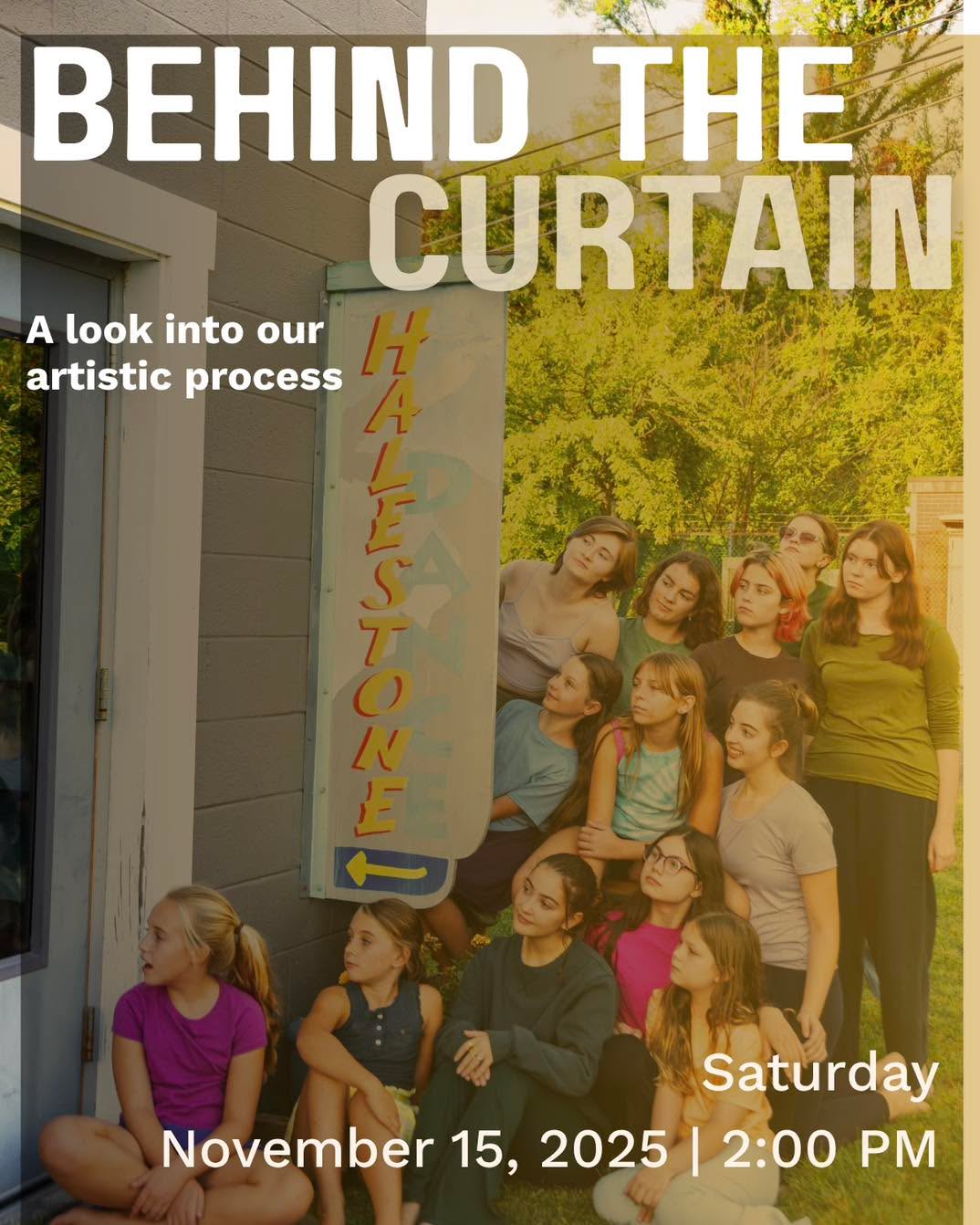 Save the date! November 15th at 2pm is our annual fall showcase, Behind the Curtain. Come see what’s been happening inside the studio! Tickets available on www.halestone.com
#halestonedancestudio #halestone #anyoneandeveryonecandance #communityinmotion #rockbridgecountyva #lexingtonva #buenavistava