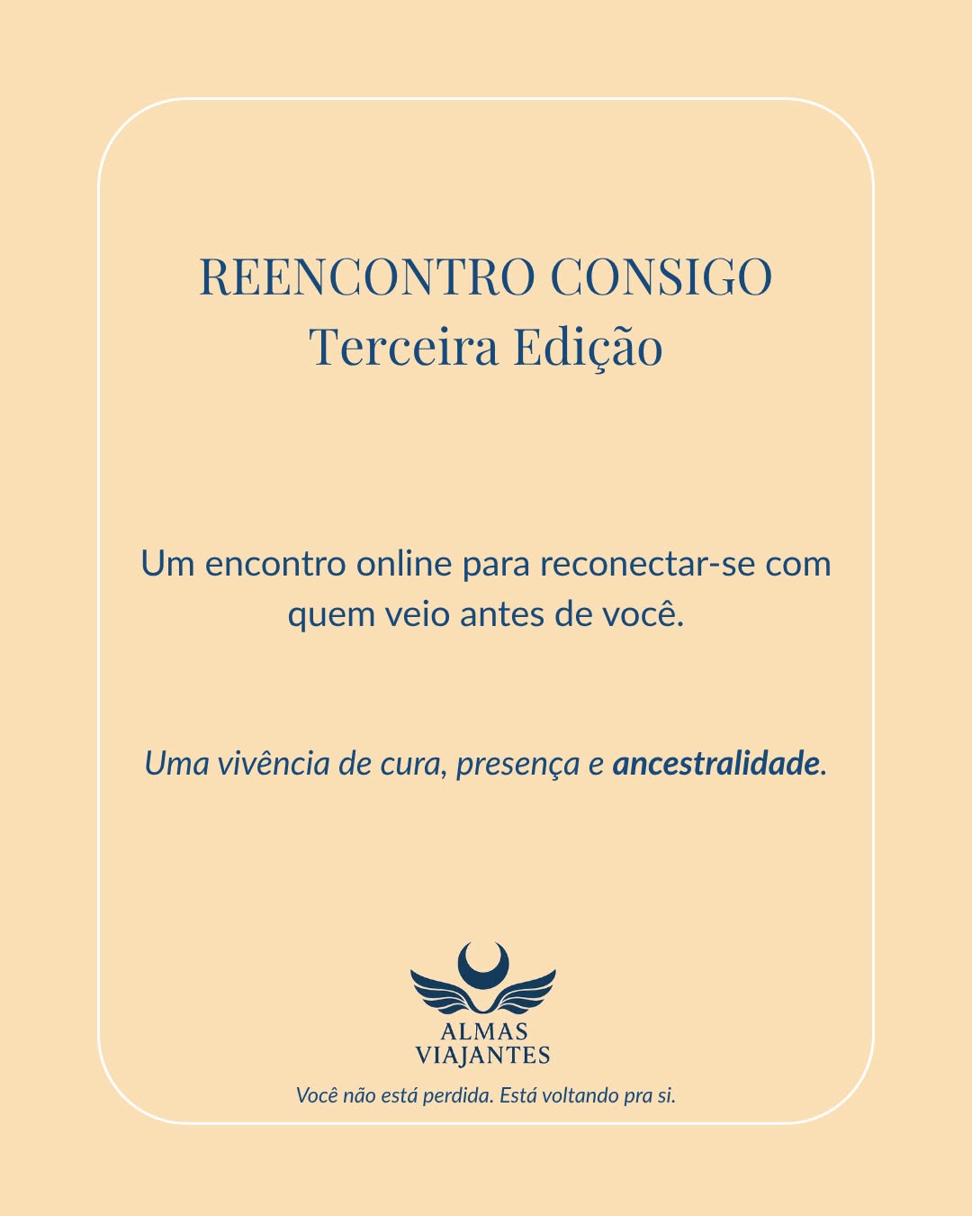Há algo muito poderoso em reconhecer quem veio antes de nós.
As histórias que contaram, os caminhos que abriram,
as dores que não puderam curar, mas que ainda vivem em nossos corpos.
No Reencontro Consigo – Terceira Edição,
vamos abrir um espaço sagrado para olhar com amor para essa linhagem.
Honrar o passado.
Libertar o que não nos pertence mais.
E integrar a sabedoria que sempre esteve ali, esperando ser lembrada.
🌿 Reencontro Consigo – Edição Ancestrais
📅 15 de novembro de 2025
💻 Online via Google Meet
💖 R$90 (Brasil) | €44 (Europa)
✨ Vagas limitadas
Quer participar?
🌕 comenta “eu quero” ou acessa o link da bio pra saber mais.
#ReencontroConsigo #Reconexao #Ancestralidade #CuraInterior #Autoconhecimento #DespertarDaConsciencia #MeditaçãoAtiva #OshoMeditation #Reiki #SabedoriaAncestral #CaminhoDaAlma
#RituaisDeCura #EspiritualidadePratica #AlmasViajantes #ReencontroConsigo #VoltarPraSi