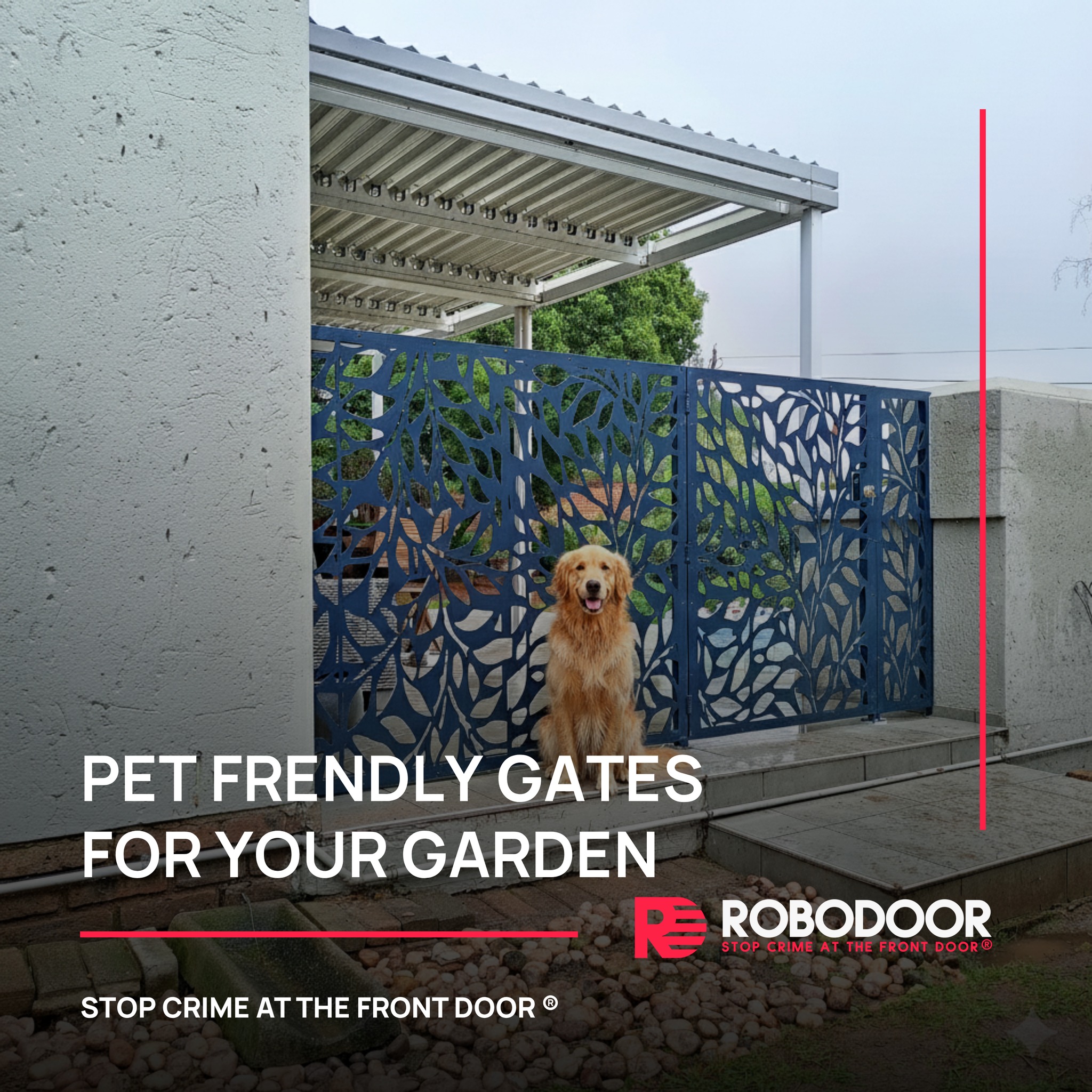 Give your pets the freedom they love and the safety you need. Our laser-cut pet-friendly gates are stylish, secure, and custom-made to fit your home perfectly. ROBODOOR.CO.ZA