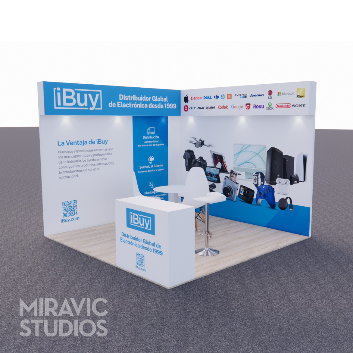 🔵 Presencia de marca que impacta desde el primer vistazo.
En Miravic Studios diseñamos los gráficos para este stand de exhibición de iBuy, un distribuidor global de electrónica con más de 25 años de trayectoria.
Nuestro objetivo fue claro:
✅ Comunicar confianza y profesionalismo
✅ Resaltar la variedad de marcas que manejan
✅ Mostrar los productos de forma visualmente atractiva
✅ Crear una experiencia coherente y alineada con su branding
📍Diseño limpio, informativo y estratégico, ideal para ferias, exposiciones y eventos corporativos.
¿Necesitas que tu marca destaque en tu próximo evento?
Diseñamos desde el concepto hasta la entrega final.
#DiseñoDeStand #ExhibitorDesign #VisualBranding #iBuy #FeriaEmpresarial #BoothGraphics #DiseñoCorporativo #MiravicStudios #MarketingVisual #TradeShowDesign #StandDesign