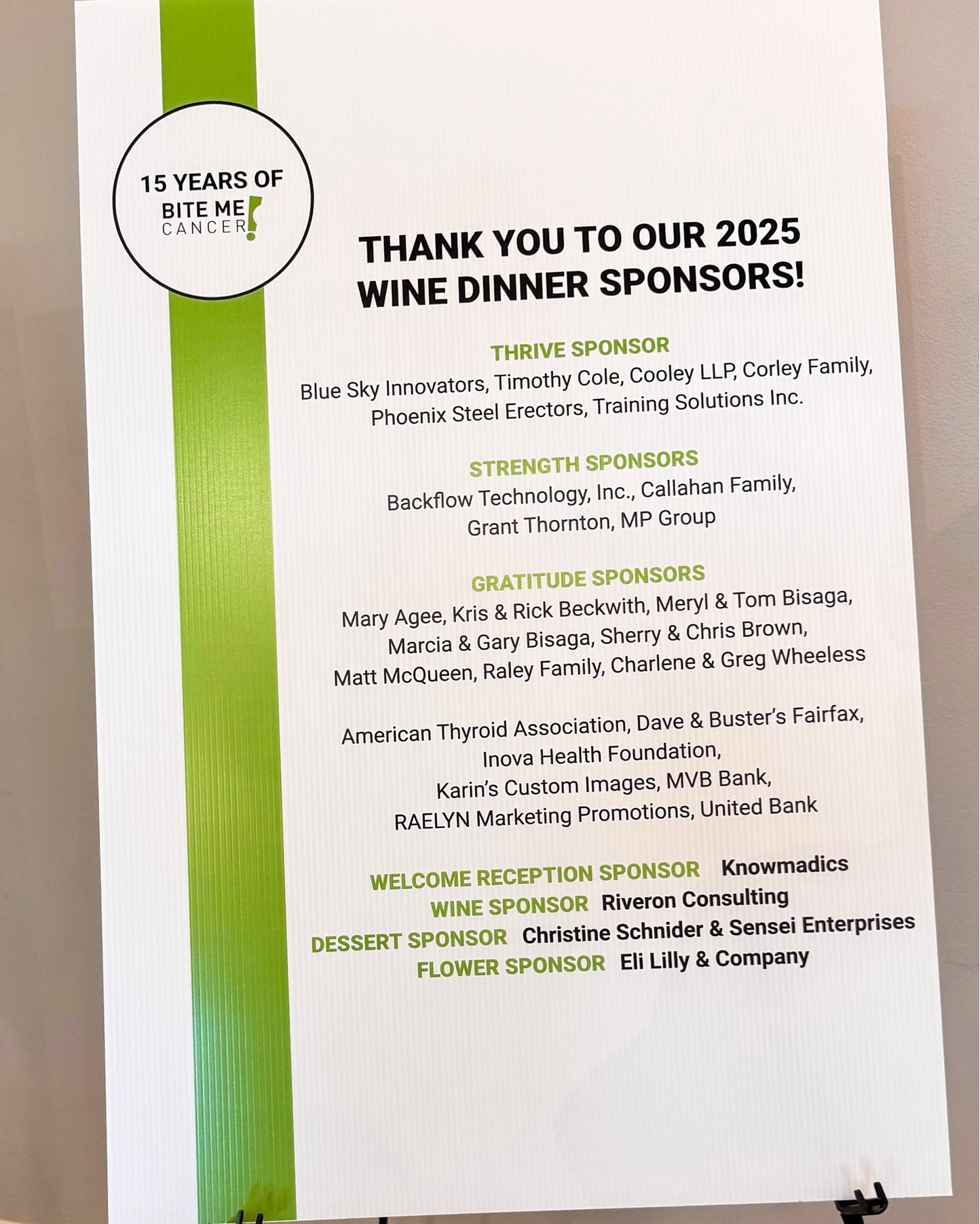 We send a BIG thank you to our sponsors of our 11th Annual Wine Dinner fundraiser! These poster photos were taken at our event.