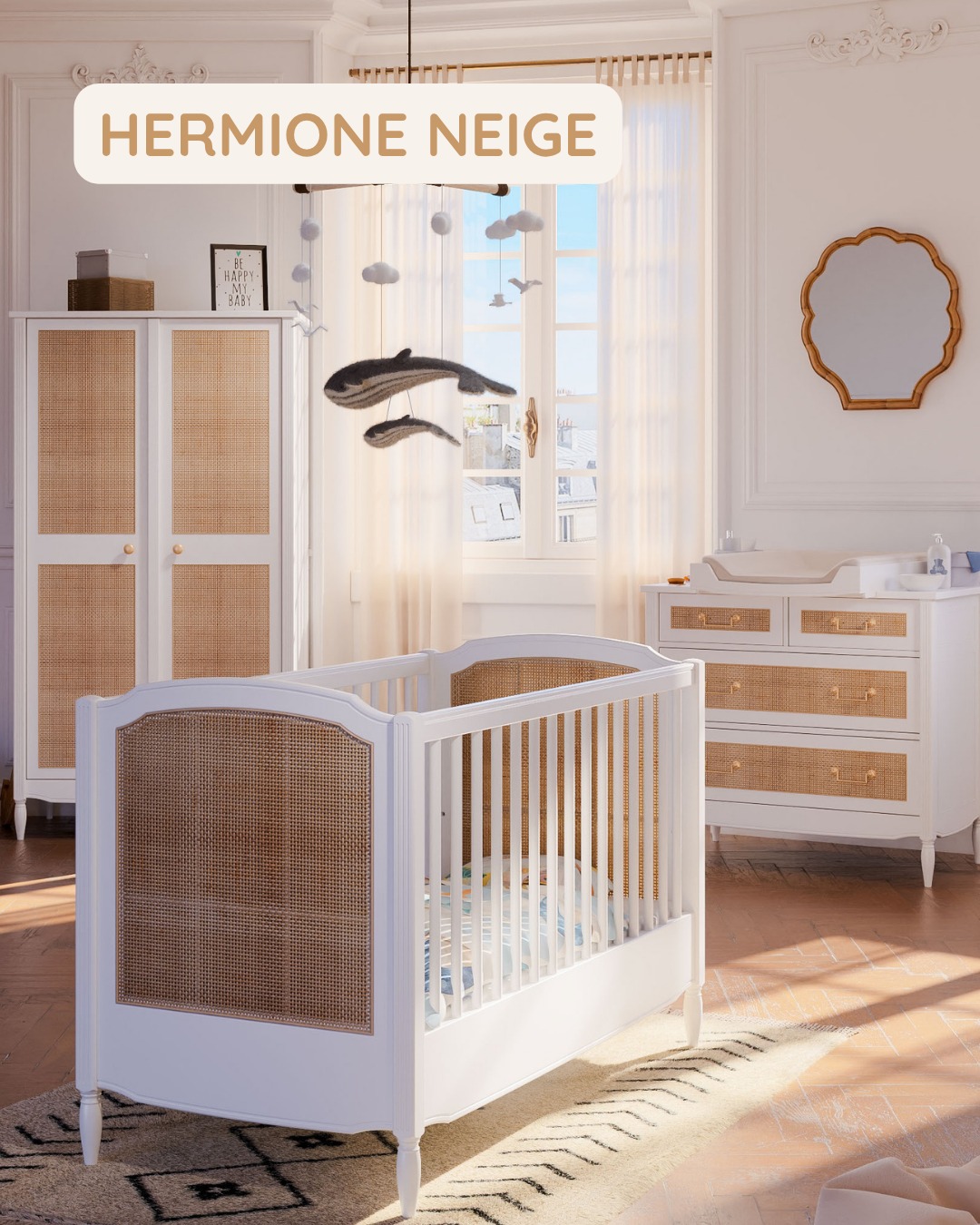 En harmonie avec la nature 💚
La chambre Hermione Neige s'inspire du style Louis XVI, avec ses pieds tournés, ses trois gorges délicatement sculptées et ses poignées dorées qui donne une élégance intemporelle. Ses panneaux en rotin naturel apportent une touche unique et authentique, mariant charme classique et douceur de la nature.
Proposée dans le coloris Neige, cette chambre respire la lumière et la sérénité, idéale pour accueillir bébé dans un univers raffiné et apaisant ✨
👉 Retrouvez la chambre Nami Bois sur : www.theo-bebe.fr
#theobebe #chambrebebe #hermione #hermioneneige #meublesbebe #designfrancais #rotinnaturel #boisnaturel #stylelouisXVI #elegance #authenticité #ecoresponsable #meubledesign #universbebe