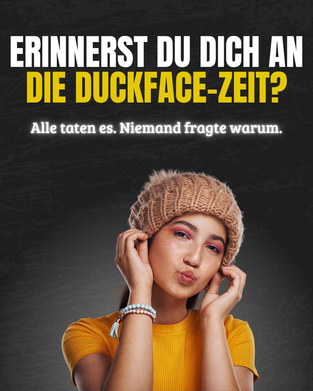 Die Ära des Duckface war kein Zufall – sie war ein kollektives Zeichen für den Verlust unserer Individualität.
Jede Falte, jede Linie, jede Form trägt Information.
Wenn du lernst, sie zu lesen, erkennst du dich selbst.
Ich begleite dich 6 Monate lang auf deiner Rückkehr zu Authentizität, Selbstwert und innerer Ruhe.
🔗 Supreme Soul Path – Jetzt starten.
Eine kurze Nachricht mit #Beauty an mich reicht.
#Selbstwert #Energiearbeit #Authentizität #Frauenpower #transformation