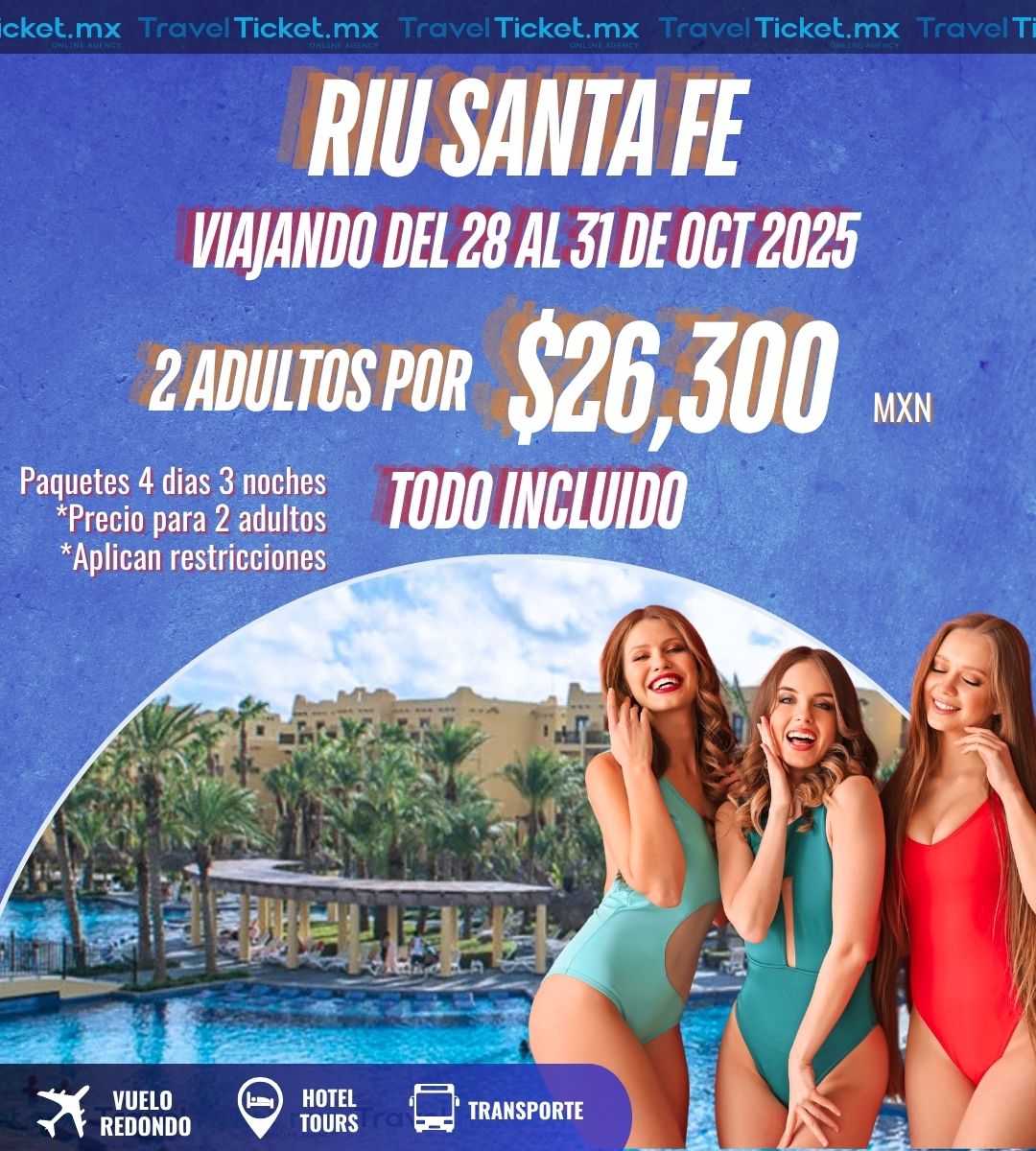 ๐
ยก๐๐ฬ๐ฆ๐จ๐ง๐จ๐ฌ ๐ ๐๐จ๐ฌ ๐๐๐๐จ๐ฌโ๐๏ธ
๐๐๐ฅ ๐๐ ๐๐ฅ ๐๐ ๐๐ ๐จ๐๐ญ๐ฎ๐๐ซ๐, disfruta 4 dรญas de sol, mar y diversiรณn en el ๐๐จ๐ญ๐๐ฅ ๐๐ข๐ฎ ๐๐๐ง๐ญ๐ ๐
๐, ๐ฉ๐จ๐ซ ๐ฌ๐จ๐ฅ๐จ $๐๐,๐๐๐ ๐๐๐ ๐ฉ๐จ๐ซ ๐ ๐๐๐ฎ๐ฅ๐ญ๐จ๐ฌ๐
โจ Incluye:
โ๏ธ Vuelo redondo
๐จ Hospedaje con plan ๐๐จ๐๐จ ๐๐ง๐๐ฅ๐ฎ๐ข๐๐จ (alimentos y bebidas ilimitadas)
๐ Traslados aeropuertoโhotelโaeropuerto
๐งณ Equipaje de mano
๐ณ ยกAparta tu lugar con solo $๐๐๐ ๐ฉ๐๐ฌ๐จ๐ฌ ๐ฉ๐จ๐ซ ๐ฉ๐๐ซ๐ฌ๐จ๐ง๐โ
๐ฅ No te quedes fuera, vive la experiencia Riu y disfruta el paraรญso en Los Cabos con ๐๐ซ๐๐ฏ๐๐ฅ ๐๐ข๐๐ค๐๐ญ ๐ด
๐ฒ Escrรญbenos por mensaje o WhatsApp para mรกs informaciรณn y reservas.