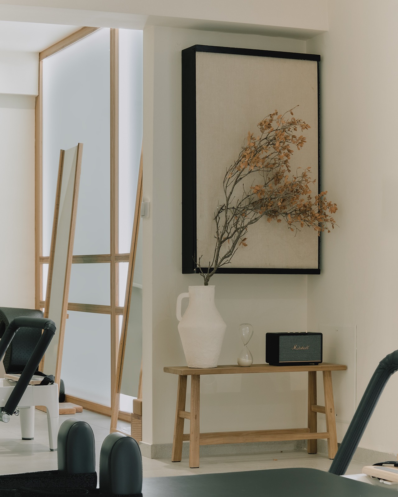 Sweat Pilates by Koukos de Lab | Where stillness meets design.
In a space bathed in soft light and natural textures, Sweat Pilates redefines what wellness feels like. Designed by Koukos de Lab, the studio invites calm through simplicity — pale wood, linen, and quiet tones that breathe with the rhythm of the body.
Every element, from the oak bench to the textured ceramics and filtered light, speaks of balance — a dialogue between movement and pause, craft and care.
A sanctuary of clarity, created for presence.
Interior & Branding Design | Koukos de Lab
Photography | George Komvokis
#KoukosdeLab #SweatPilates #InteriorDesign #Japandi #GreekDesign #WellnessSpace #AthensDesign #MinimalInteriors #CraftedCalm #DesignForWellbeing