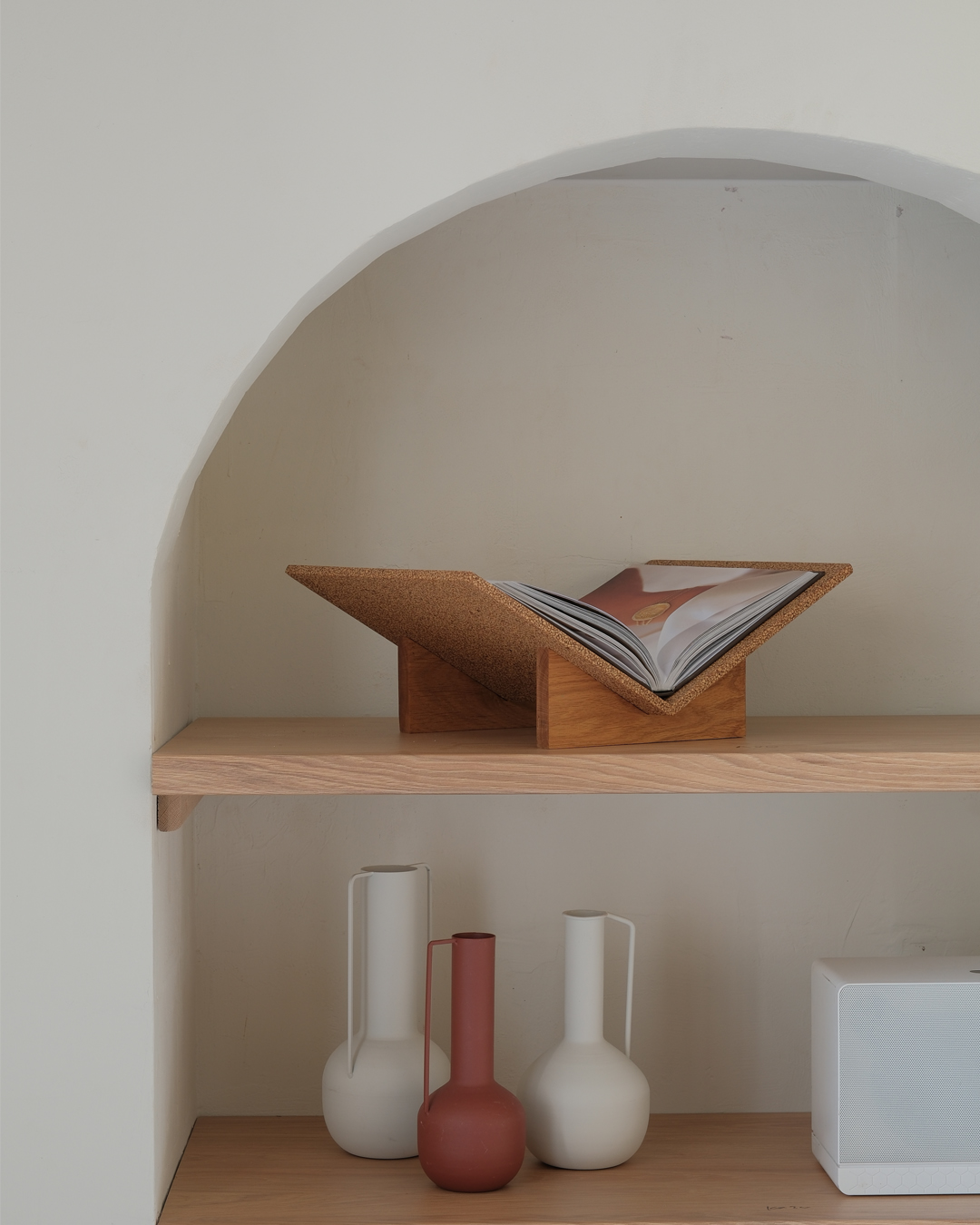 Elevate Your Space with Timeless Design
Koukos de Lab x The Greek Foundation Bookstand (Natural) – a book stand handcrafted in Lesvos, Greece. This elegant piece seamlessly blends form and function, transforming any surface into a statement of refined taste.
Crafted from Koukoutsi blonde pip, a sustainable composite made from olive by-products, and paired with solid oak, this bookstand offers a harmonious balance of texture and color. Its warm, neutral tones and minimalist design bring a sense of calm and sophistication to your interior.
Whether displayed on a coffee table, bookshelf, or desk, the Bookstand (Natural) serves as both a functional holder for your favorite reads and a sculptural accent that enhances your space's aesthetic.
Available exclusively through The Greek Foundation. Each piece is made to order, ensuring a unique addition to your home.
#InteriorDesign #SustainableDesign #GreekCraftsmanship #HomeDecor #MinimalistStyle #Bookstand #KoukosDeLab #TheGreekFoundation #LesvosMade #EcoFriendlyLiving #DesignWithPurpose