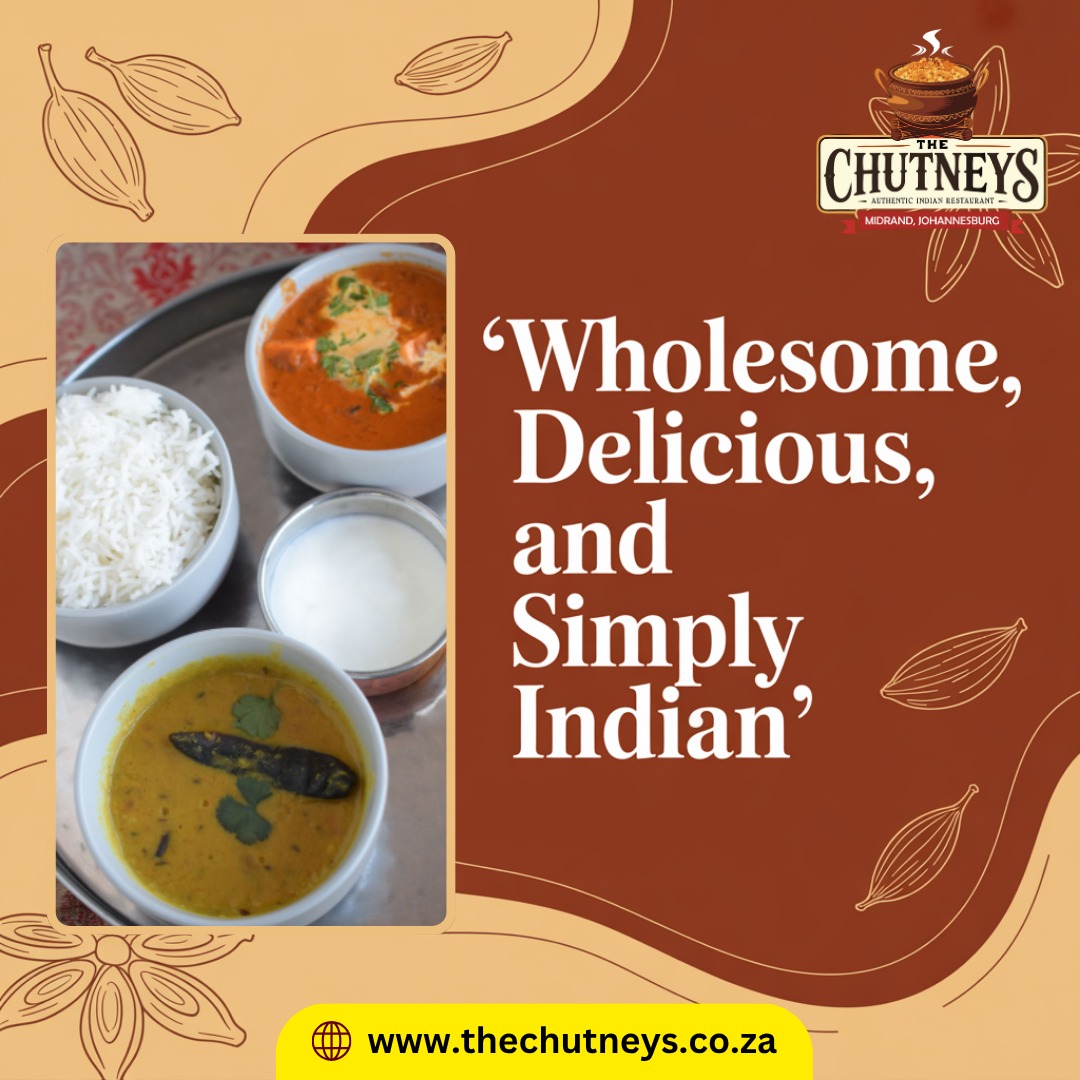 Wholesome, Delicious and Simply Indian
Experience the true essence of Indian dining with every bite. From rich, creamy curries to comforting dal, fluffy rice and refreshing accompaniments, our thali brings together flavors that are rooted in tradition and crafted with care.
A perfect balance of taste, nutrition and love just like a meal at home.
Follow us on social media for more info👇
Insta - @thechutneysrestaurant https://www.instagram.com/thechutneysrestaurant?igsh=ZXo0bzg2ZHlwcWlh&utm_source=qr
Fb - https://www.facebook.com/thechutneys
Web - https://www.thechutneys.co.za
#TheChutneys #AuthenticIndianCuisine #TasteOfIndia #FoodLoversParadise #IndianFoodie #FoodiesOfJohannesburg #MidrandEats #Thali