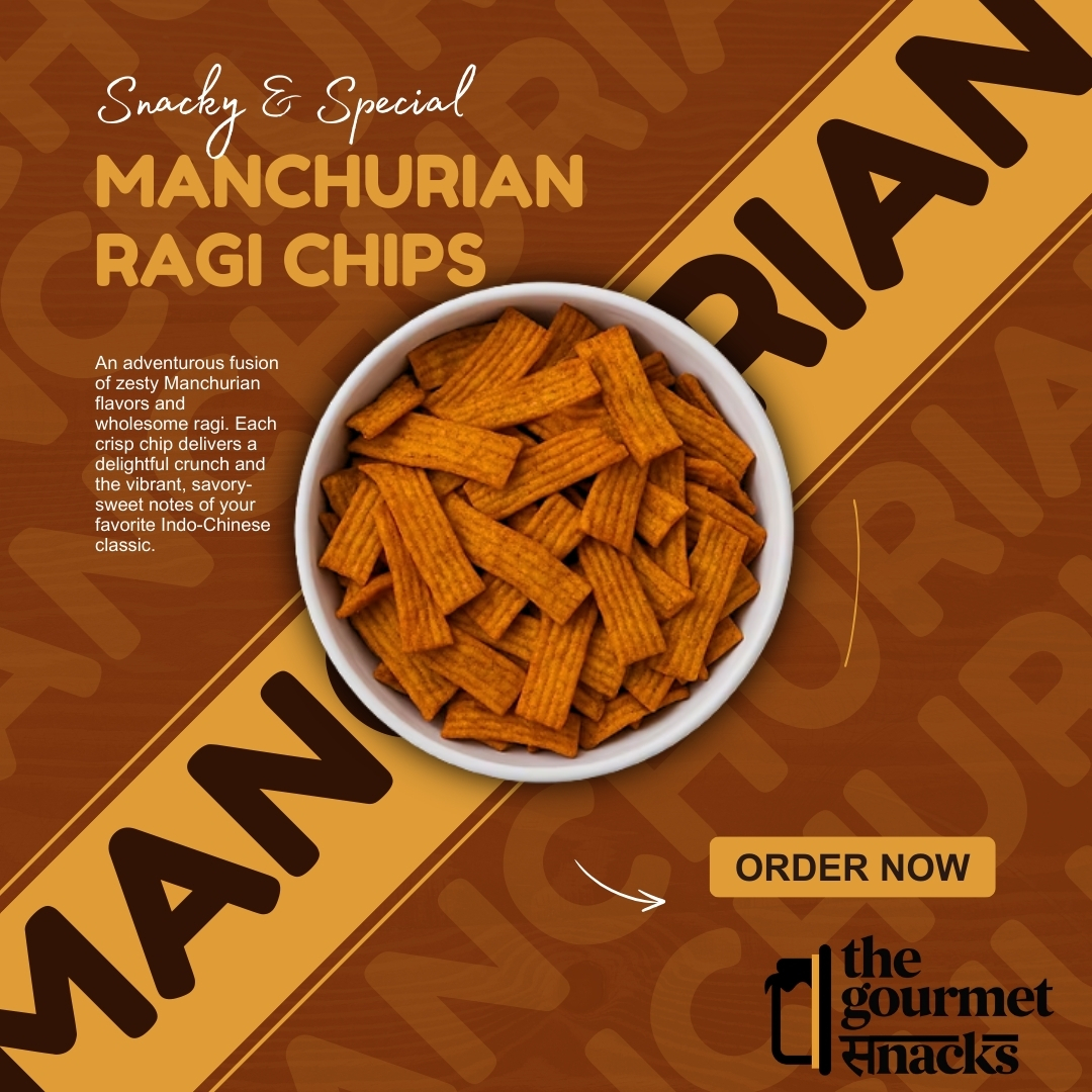 Crunch into something extraordinary! 🌟 Our Manchurian Ragi Chips are the perfect blend of flavor and health. Who's ready to snack smarter? Tag a friend who needs to try these! #HealthySnacking #TheGourmetByRenukka #RagiLove