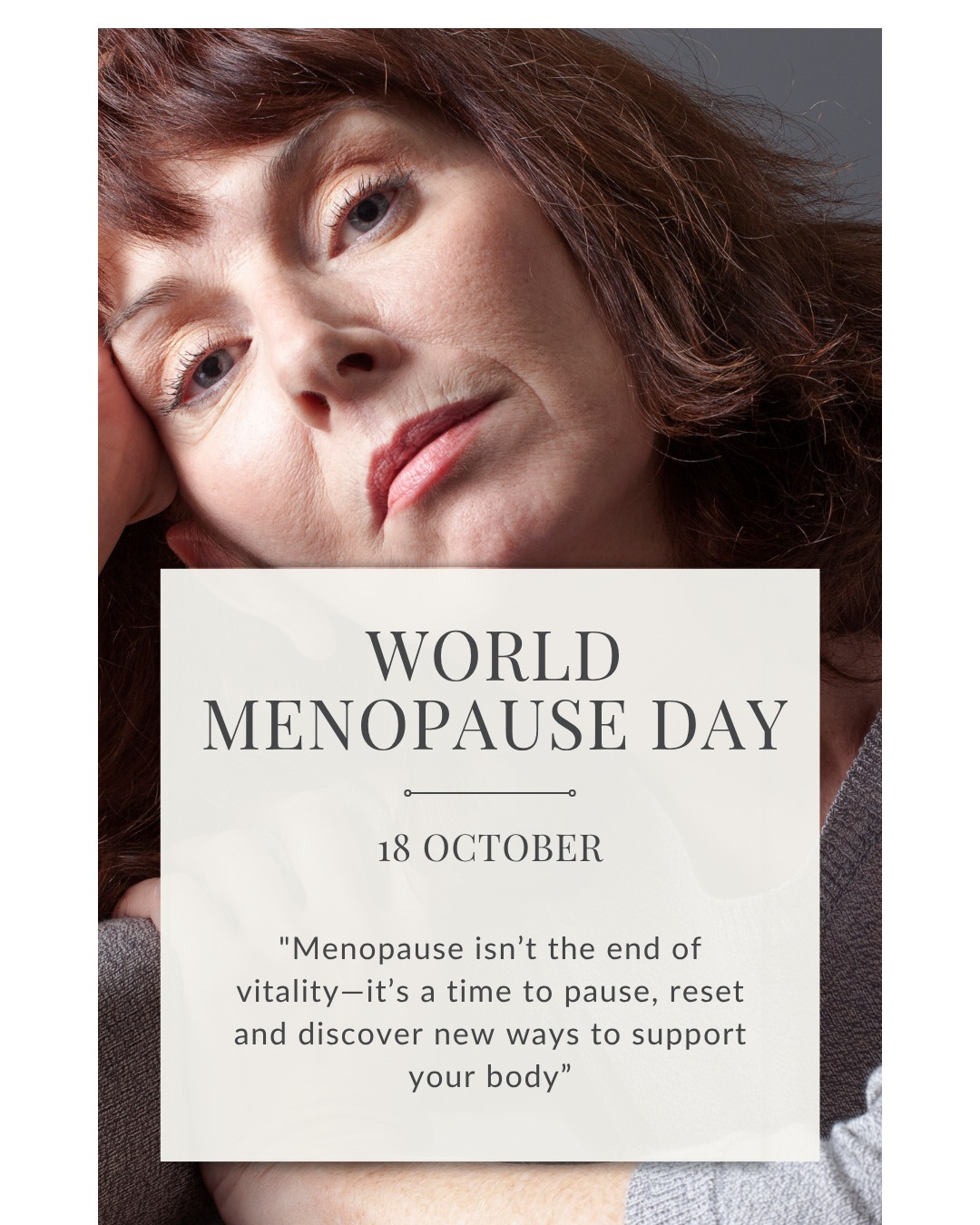 The day your menstruation stopped. Many women dread the approach of the menopause in fact it is the time leading up to this day that is the challenge. Having said that if you have not been able to manage your symptoms well leading up to menopause it is likely that they will continue post menopause!
Some women look at menopause as a time for a reset and some as the end!
The truth is no matter which group you belong to there is so much that can be done to keep you healthy and thriving before, during and after menopause.
What is your journey?
We can all get stressed, put on weight, lose it again, suffer with skin and hormonal issues. But only women will go through menopause.
Isn't is great to be unique!
Happy World Menopause Day!
#WorldMenopauseDay #Resetwithmenopause #Womenpower #nutrition #healthcoachmenopause