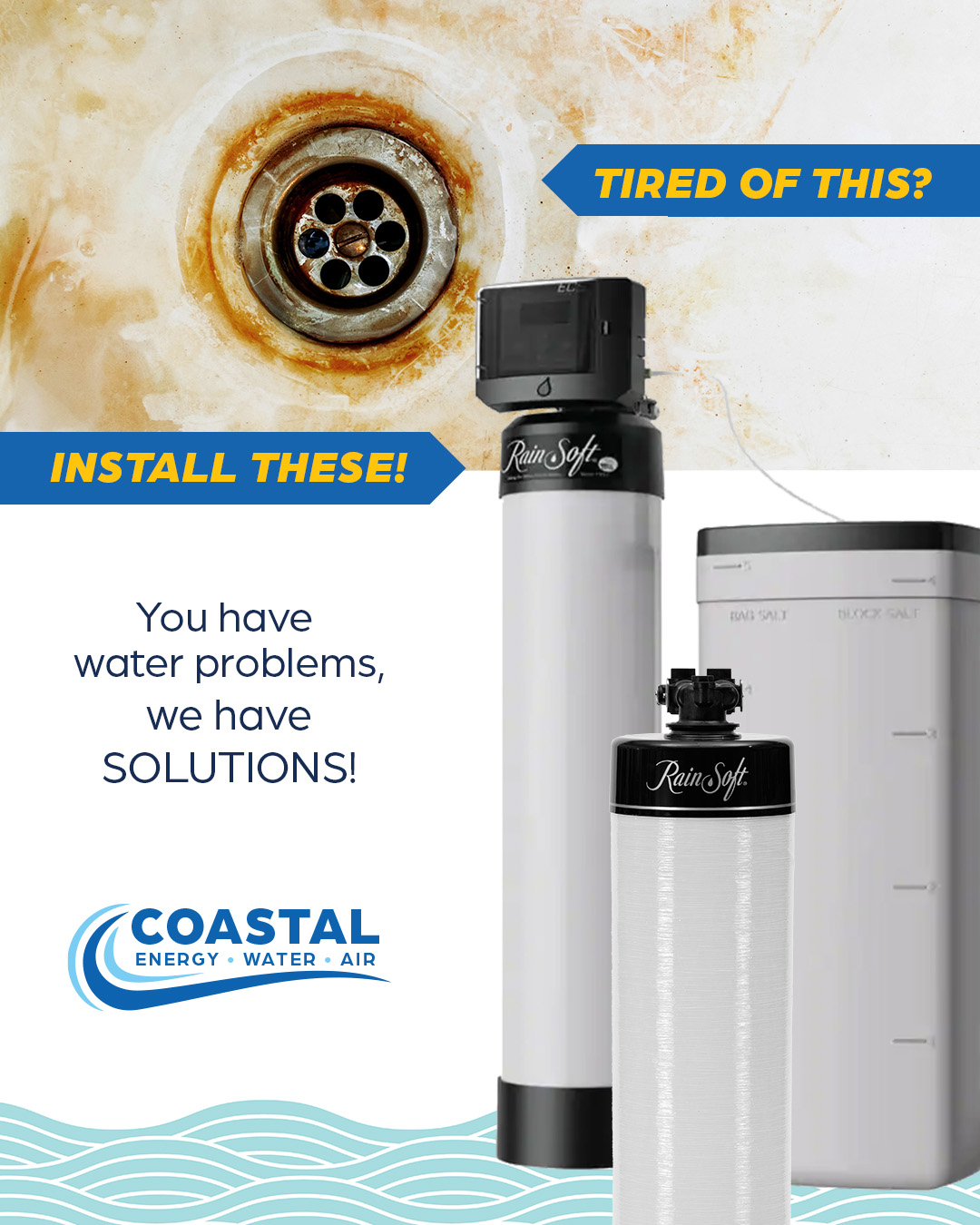 💧 Rust stains? Cloudy water? Strange smells? We’ve seen it all — and we can fix it all. 💪
Schedule your FREE water test today and see what’s really in your water.
👉 www.coastalewa.com
#coastalewa #BetterWaterBetterLife #FloridaHomes #WaterFiltration #CleanWater #EC5System #WaterQuality #FreeWaterTest #HomeImprovement #HealthyHome #SoftWater #SouthFlorida #rainsoft
