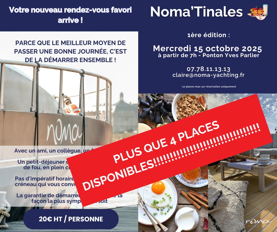 Qui veut démarrer sa journée de mercredi sur un yacht en plein coeur de Bordeaux avec un super déj??? Vous bien sûr!
On réserve de suite au 07.78.11.13.13,
Demain il sera trop tard!