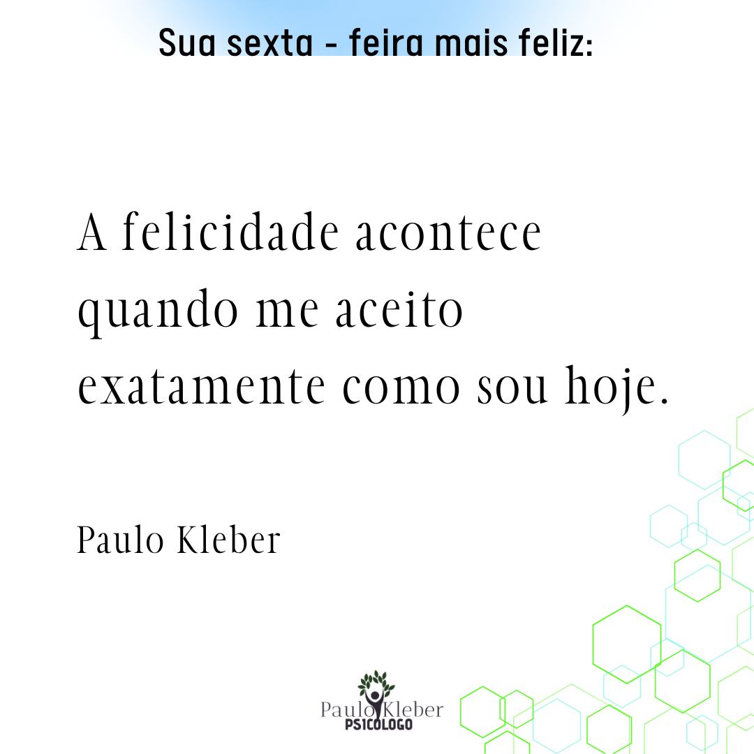 Sabe aquela lista de metas bem altas? É hora de deixá-la de lado e se amar do jeito que você é hoje. A felicidade será o combustível para você correr atrás dos seus sonhos.
Psicólogo Paulo Kleber - CRP: 16/9214
.
.
#terapiaonline #psicologiaonline #atendimentoonline #psicologoonline #psicologiaporvideo #psicoterapiaonline #psicologoparabrasileiros #brasileiroseuropa #terapianoeexterior #atendimentohumanizado
#psicologiaclinica #psicoterapia #autoconhecimento #saudemental #terapiaparatodos #acolhimentoemocional #psicologohumanista #escutaterapeutica #psicologiaparatodos #cuidardementesaudavel
#paulokleberdutra #sextafeirachegou #sextou