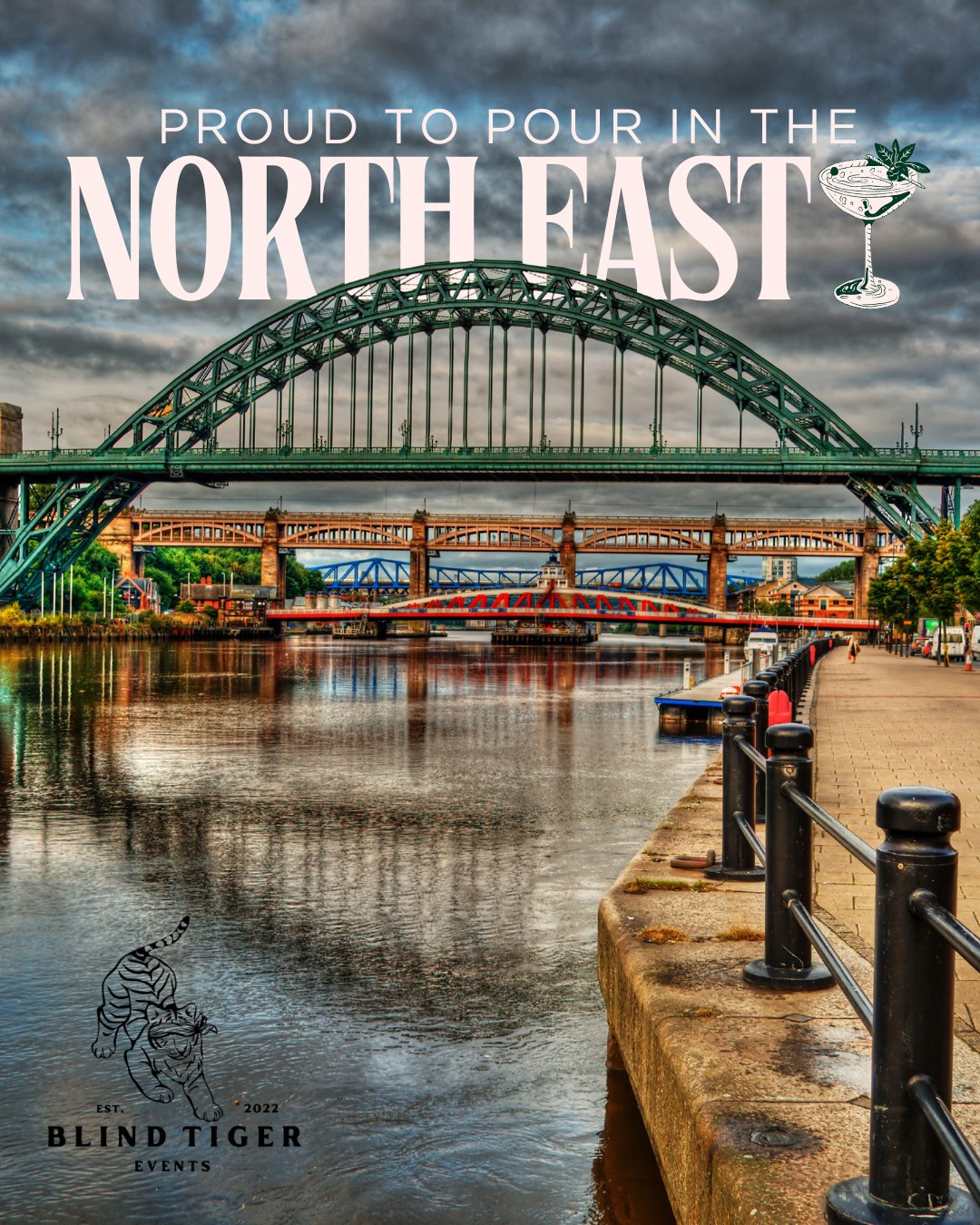 Proud to pour in the North East! 🍸 From Newcastle to Durham, we’re here to make your celebrations unforgettable. Weddings, launch parties, corporate events – we bring the bar to you.
#NorthernEvents #BlindTigerEvents