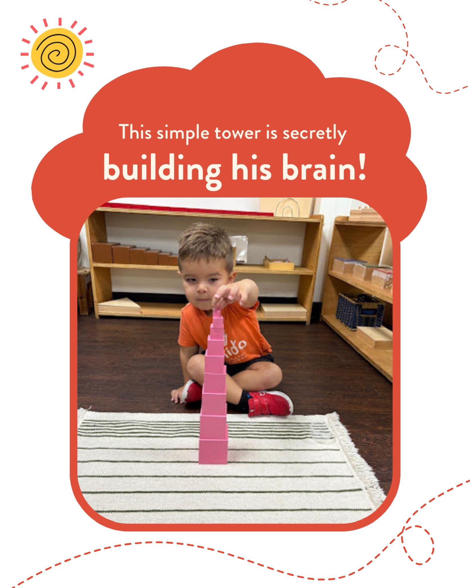 What looks like just stacking blocks is actually developing your child's mathematical mind! 🤯
This is the famous Montessori Pink Tower, and every cube your little one places is building:
✨ Visual discrimination (size differences)
✨ Fine motor coordination (precise placement)
✨ Mathematical concepts (sequence & dimension)
✨ Problem-solving skills (trial and error)
✨ Focus and concentration (sustained attention)
The beauty of Montessori? Children don't know they're "learning math"—they're just having fun building!
📍 7506 SW 117th Ave, Miami, FL 33183 📞 (786) 703-3095
.
.
.
#IlnidoMontessoriPreschool #childdevelopment #childhooddevelopment #infantdevelopment #cognitivedevelopment #playlearngrow #learnbypla
