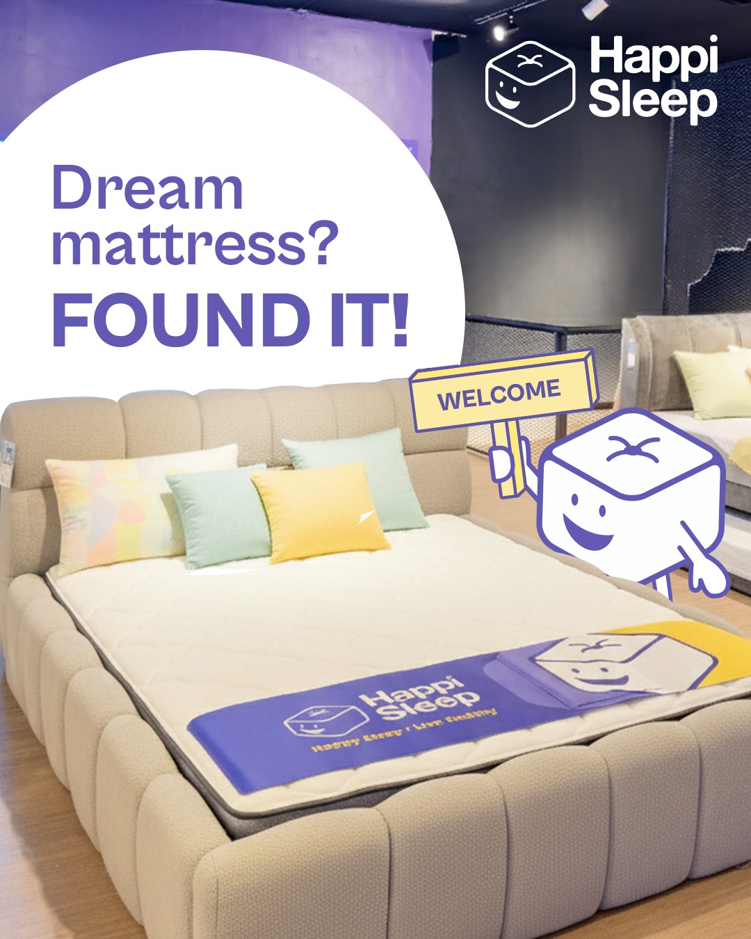 💛 Your dream mattress is calling! Jump into the world of Happi Sleep — where every mattress is designed to fit your kind of rest. Soft, firm, or something in between, there’s one made just for you.
Come find your match at your nearest Happi Sleep store and sleep happier! ✨
#HappiSleep #DreamWithUs