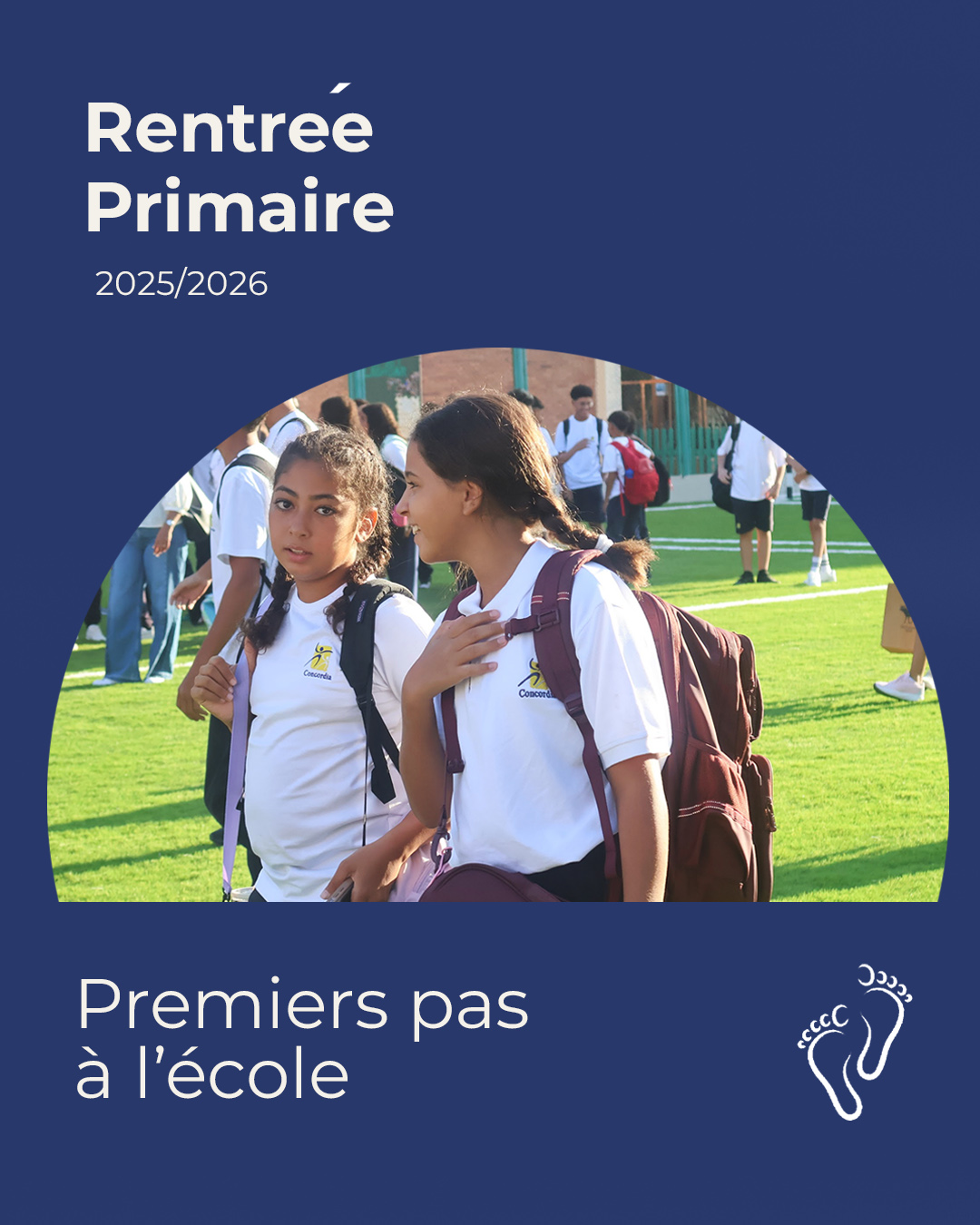 Premiers pas à l’école, grands pas vers l’avenir !
Bonne rentrée à nos élèves du primaire 💙
#RentréeScolaire #ConcordiaPrimary #BackToSchool #Parents #NewCairo #Égypte #ÉcoleFrançaise