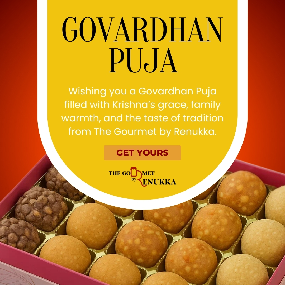 This Govardhan Puja, let’s come together to honor tradition and savor the flavors of the season at The Gourmet by Renukka! 🌾💖 Join us for a delightful culinary experience that will warm your heart and soul. Tag someone you want to celebrate with! 🎉 #CelebrateTradition #GourmetDelights #GovardhanPuja