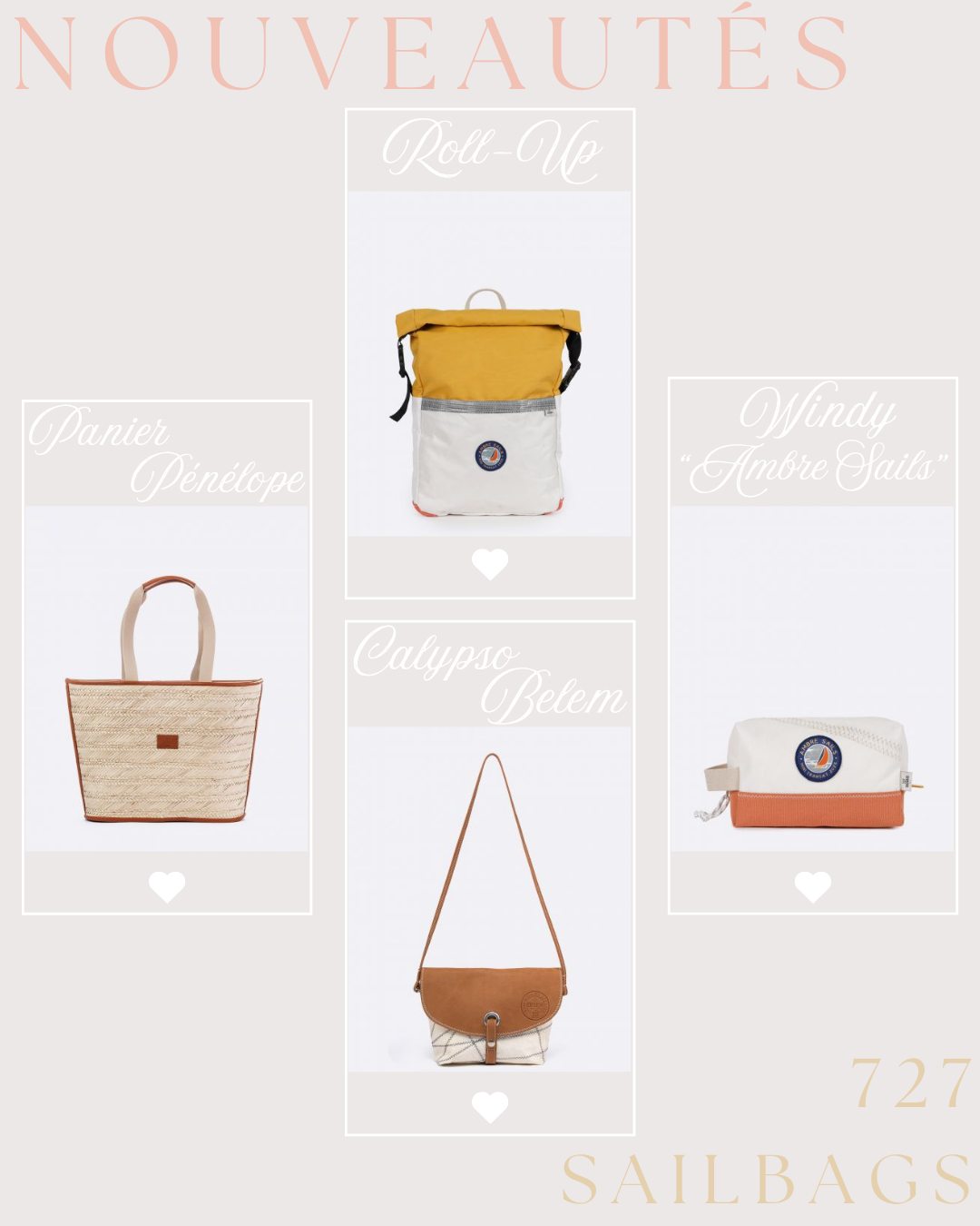 ✨ NOUVEL ARRIVAGE 727 SAILBAGS ! ✨
••
L'élégance maritime et l’upcycling se renouvellent dans notre boutique en ligne !
Découvrez dès maintenant les derniers sacs et accessoires 727 Sailbags, fabriqués en voile recyclée – chaque pièce a une histoire, une âme, un souffle de large.
🆕 Nouveautés disponibles :
✅ Sac à dos Roll-Up
✅ Panier Pénélope
✅ Sac bandoulière Calypso
✅ Trousse Windy "d'Ambre Sails"
📦 Stock limité – chaque modèle est une pièce unique
⚓️ Fabrication française
🌱 Démarche écoresponsable
👉 À découvrir ici : https://www.pslgreement.fr/shop
••
••
#voile #nouveauté #727sailbags #faitmain #recycledmaterials #recycledfashion #savoirfaireartisanal #faitmainfrance #savoirfairefrancais #gift #siteweb #beautiful #colorful #BestOfTheWeek #sails #ecommerce #accessoiresmode #shopping #brand #Shopping #727Sailbags #ModeResponsable