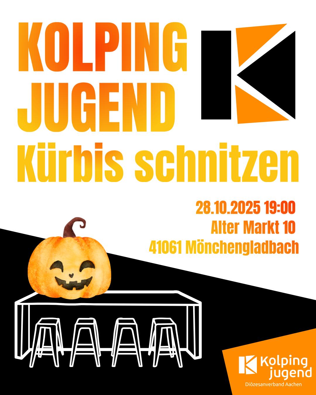 Unser traditionelles Kürbis schnitzen findet wieder statt! Meldet euch per Mail bei patricia.atsuki@kolping-ac.de an. Dann wissen wir, wieviele Kürbisse wir besorgen :D
#kobieac #kolpingvorort #zusammenlebenstärken #kolpingjugendaachen #kolping #kolpingjugend