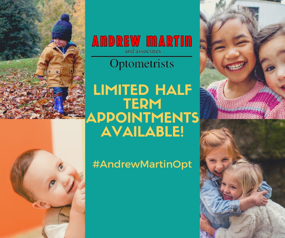 Half term is the perfect time for a family eye test. No school rush, just peace of mind that your children’s vision is ready for the months ahead. Book today!
#HalfTerm #SightCareLocal #AndrewMartinOpt #Boldmere #MereGreen #SuttonColdfield