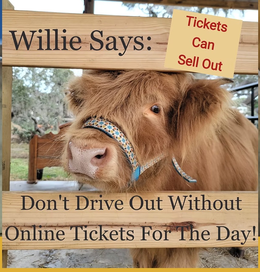 WARNING:
YOU NEED TO GET TICKETS ONLINE BEFORE HEADING OUT.
If more tickets get released on a SOLD OUT date you will be able to PURCHASE THEM ONLINE before driving out. THEY WILL NOT BE FOR SALE AT THE FARM IF THEY ARE NOT FOR SALE ONLINE!
