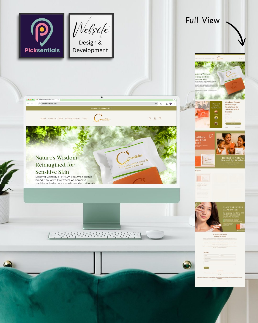 🍃 Pure. Organic. Naturally Beautiful.
We designed and developed the official website for Candidus, a brand specializing in organic herbal soaps and skincare products. The goal: clean design, natural tones, and a user-friendly shop that reflects purity and care.
🛒 E-commerce ready
🌿 Nature-inspired layout and branding
📱 Fully responsive design (mobile & desktop)
🎯 Built to grow with their brand and connect with conscious buyers
📩 Want a website that reflects your brand’s essence? Let’s build your online store together.
🌐 www.picksentials.com
| WhatsApp +971 50 583 5389
#picksentials #webdesign #candidusofficial #organicherbalsoap #naturalbrand #webdevelopment #ecommerceuae #uaedesigners #brandingessentials #digitalpresence