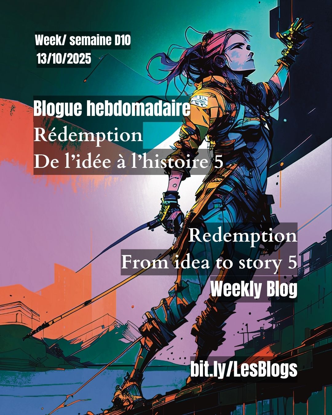 The blog is out! The anatomy of a novel, back to week D. Discover the writing process; follow the progress as I move from idea to draft on Redemption, a science fantasy novella from Punk Nexus Series. Find out about my new project: The Butterfly Effect, a science fiction novel from the First Encounter series. Over the next months (during week D), I’ll be giving you a few tips to plan a series and talk about the various stories I want to include in it.
https://www.abalabee.com/post/from-idea-to-first-draft-de-l-idée-au-premier-manuscrit-5
bit.ly/LesBlogs
Le blog est là ! L’anatomie d’un roman, le retour de la semaine D. Découvrez le processus d’écriture, suivez la progression de l’idée au manuscrit de Rédemption, une science fantasy de la série du Nexus Punk. Découvrez un nouveau projet d’écriture : l’effet papillon, une science-fiction de la série Premier contact. Au cours des prochains mois (à la semaine D), je vous donnerai quelques astuces pour planifier une série et je parlerai des livres que je veux y inclure.
Join the Ancilian Tribe/adhérez à la tribu anciliane : bit.ly/ABALABEE
Read French Edition/lisez la série en français : bit.ly/Enfant-Gardien
Tell your story/racontez votre histoire (30 min free) : bit.ly/creativmentor
#abalabee #ancilians #sciencefantasy #fictionblogs #blogfiction #quantumfiction #fictionquantique