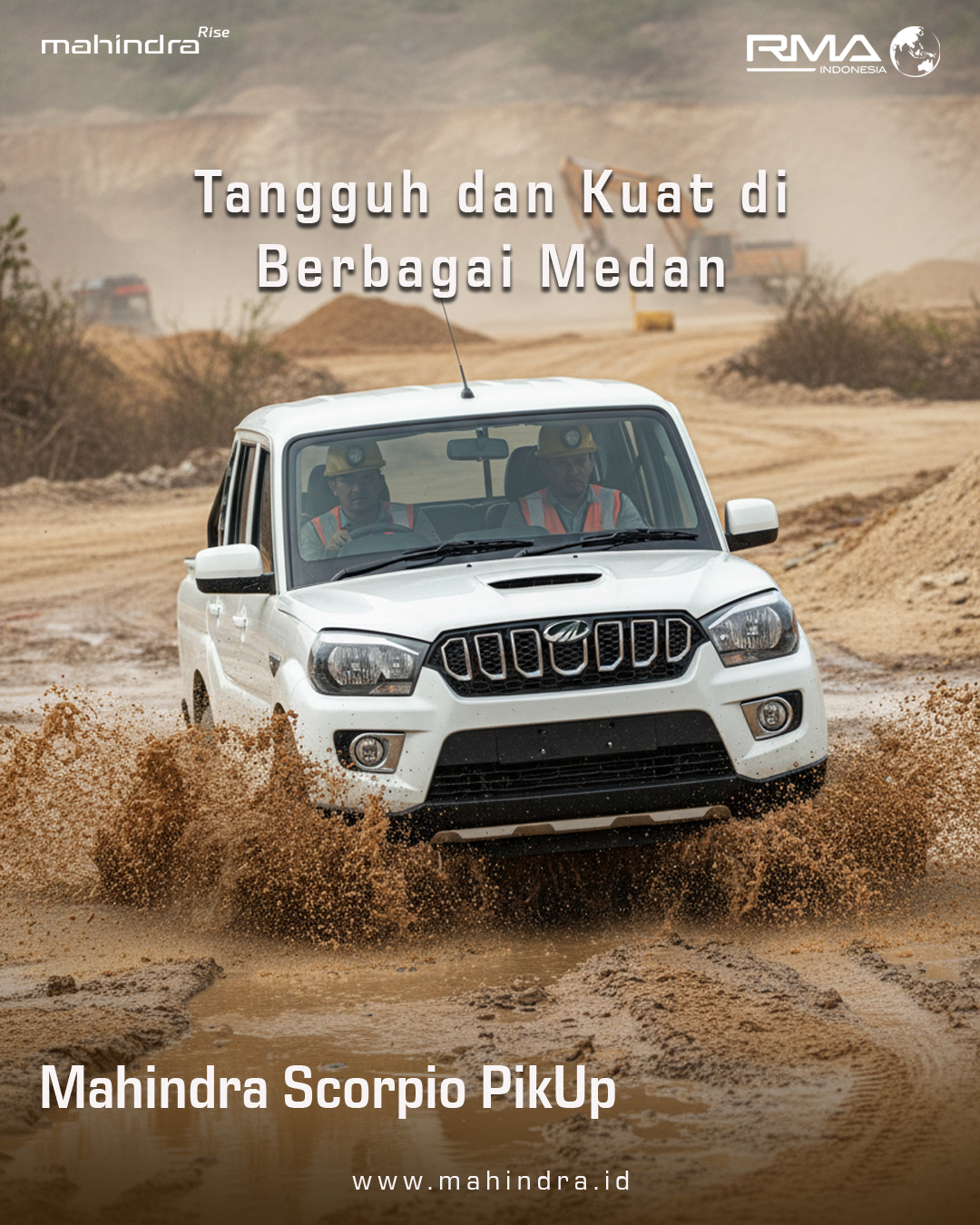 Mahindra Scorpio Pik Up di design dari kebutuhan di lapangan. Tangguh, bertenaga, dan siap menjadi partner Anda di kondisi medan apapun. Dengan mesin turbo diesel mhawk memberikan tenaga maksimum, sasis kokoh serta ground clearance yang tinggi, Scorpio Pik Up bukan cuma kendaraan kerja tapi partner yang bisa diandalkan kapan pun dibutuhkan. Hubungi kami untuk kebutuhan armada bisnis Anda.
.
.
.
#MahindraScorpio #PikUpKeren #MahindraIndonesia #YourPartnerInSuccess #RMAIndonesia #mahindra4x4 #mining #plantation #farming #miningindonesia #minerals #coal #tambang #sobatenergi #ESDM #miningexpo #agriculture #agriculturelife #tipsandtrick #pertanian #perkebunan #pertambangan #fleet #fleetrental #rentalfleet #pickuprental