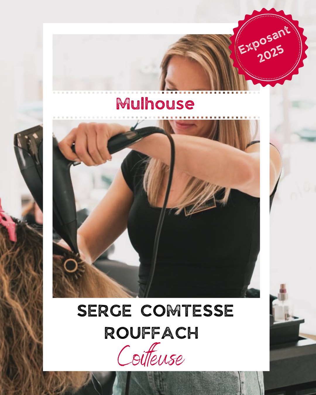 Chez @sergecomtesse.rouffach, chaque coiffure est bien plus qu’une mise en beauté : c’est une aventure humaine, où qualité, passion et joie s’entremêlent pour créer une expérience sur mesure. ✨
Animée par une énergie débordante et une véritable soif d’évolution, Delphine sublime les mariés avec élégance et bienveillance, pour que chaque détail reflète leur histoire d’amour. 💕
🎵 Son univers ? « Girl on Fire » d’Alicia Keys — une énergie forte, féminine et vibrante, à l’image de leurs créations.
Ses conseils aux futurs mariés :
- N’oubliez jamais pourquoi vous vous mariez : l’amour reste l’essentiel.
- Choisissez vos prestataires pour leur talent et la connexion humaine.
- Faites un essai coiffure pour aborder le jour J en toute sérénité.
🔥 Pour Delphine, le Wild in Love, c’est un salon où l’humain et l’amour sont au cœur de tout — un lieu où chaque rencontre fait sens.
📍 Retrouvez Serge Comtesse Rouffach les 18 & 19 octobre à la Cité du Train de Mulhouse.
Site internet : www.sergecomtesse.fr/
🎟️ Billetterie : www.wildinlovefestival.com